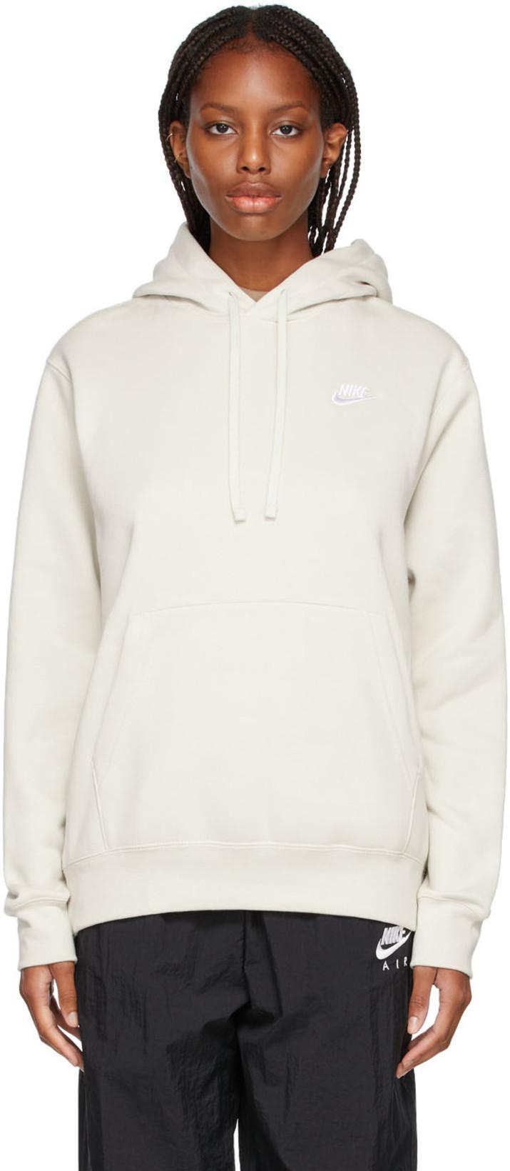 Beige Sportswear Club Hoodie by NIKE | jellibeans