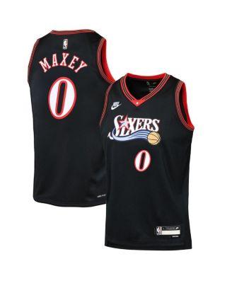 Big Boys and Girls Tyrese Maxey Black Philadelphia 76ers Swingman Jersey by NIKE