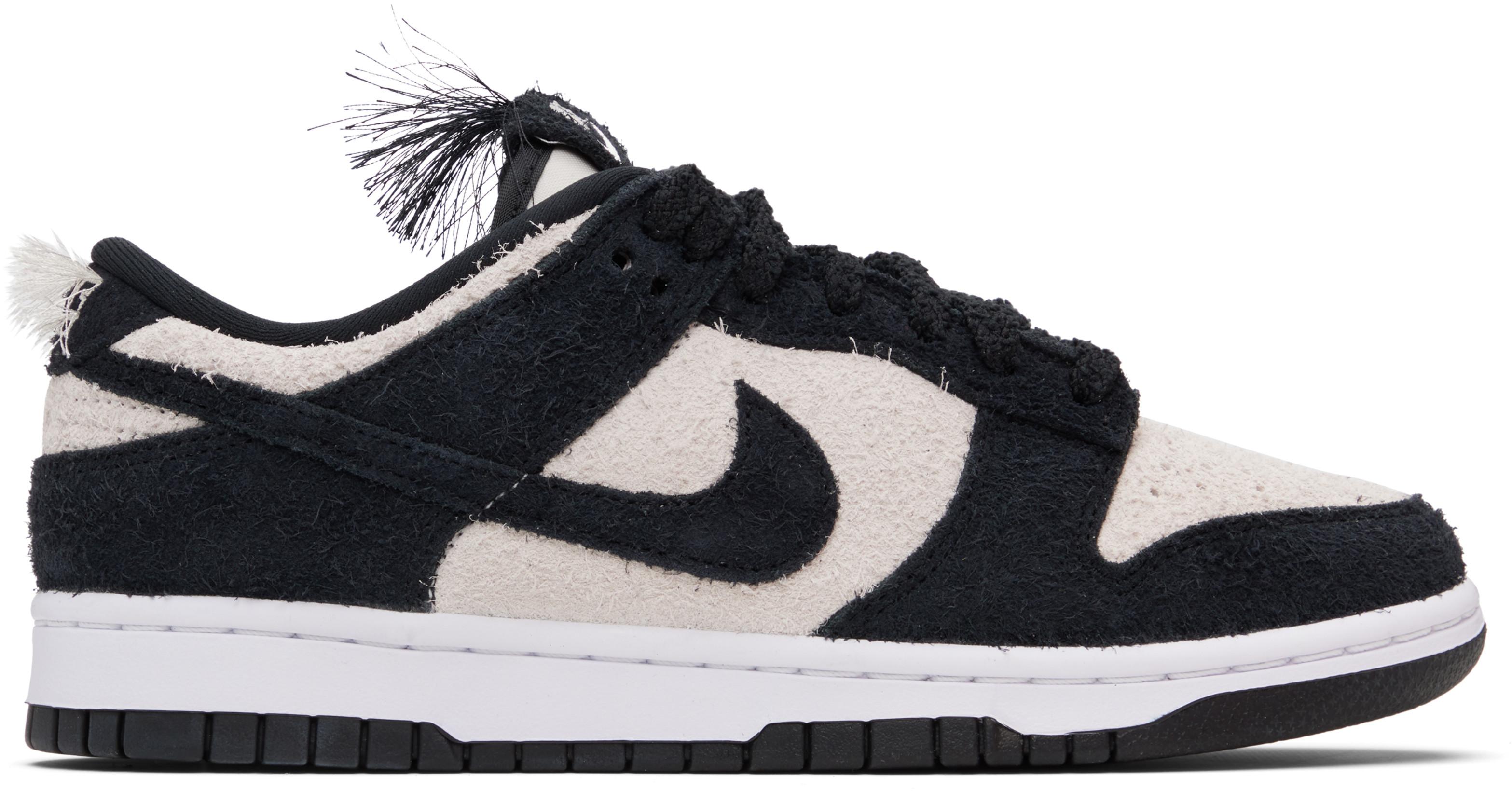 Black & Off-White Dunk Low Retro SE Sneakers by NIKE