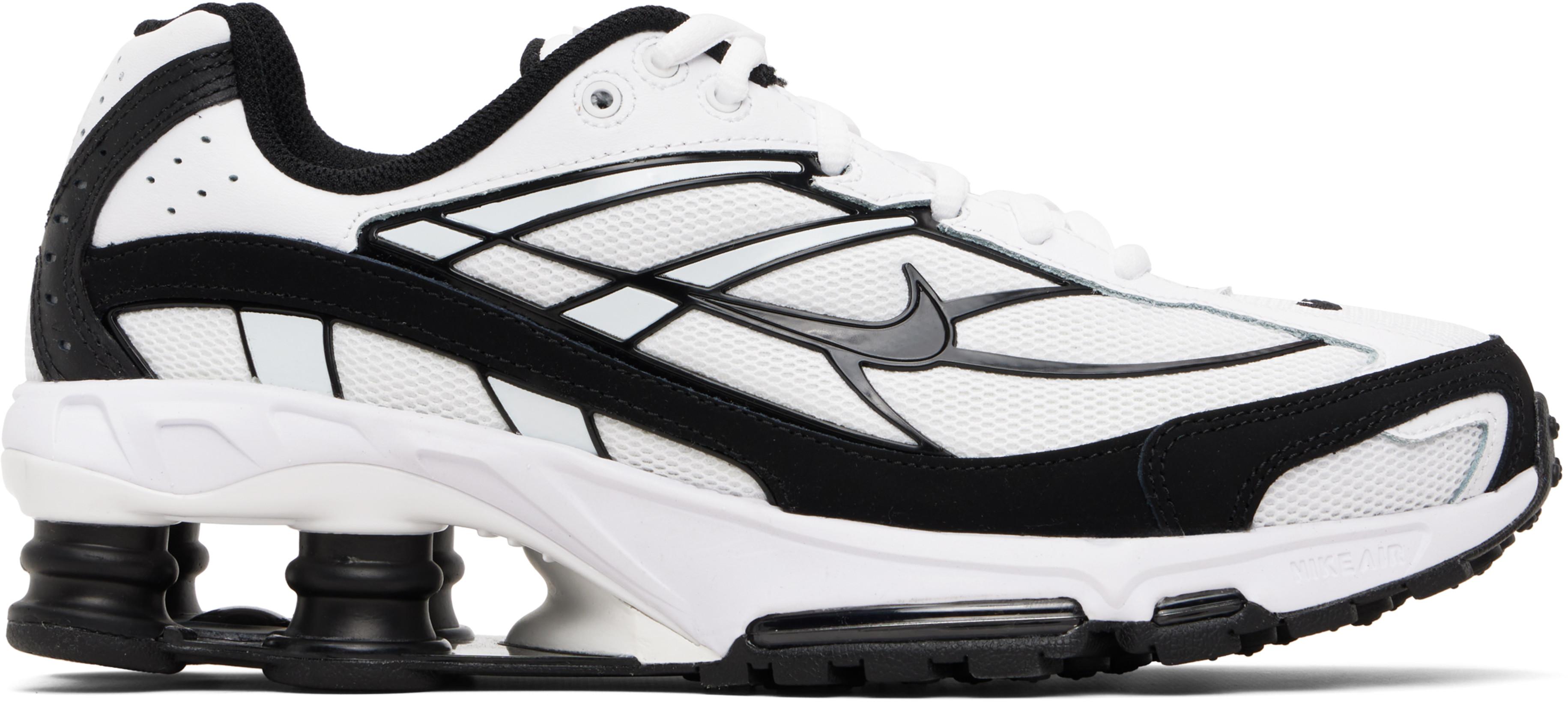 Black & White Shox Ride 2 Sneakers by NIKE