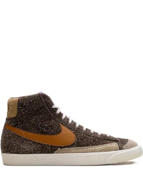 Blazer Mid 'Dark Chocolate/Tan-Purple" sneakers by NIKE