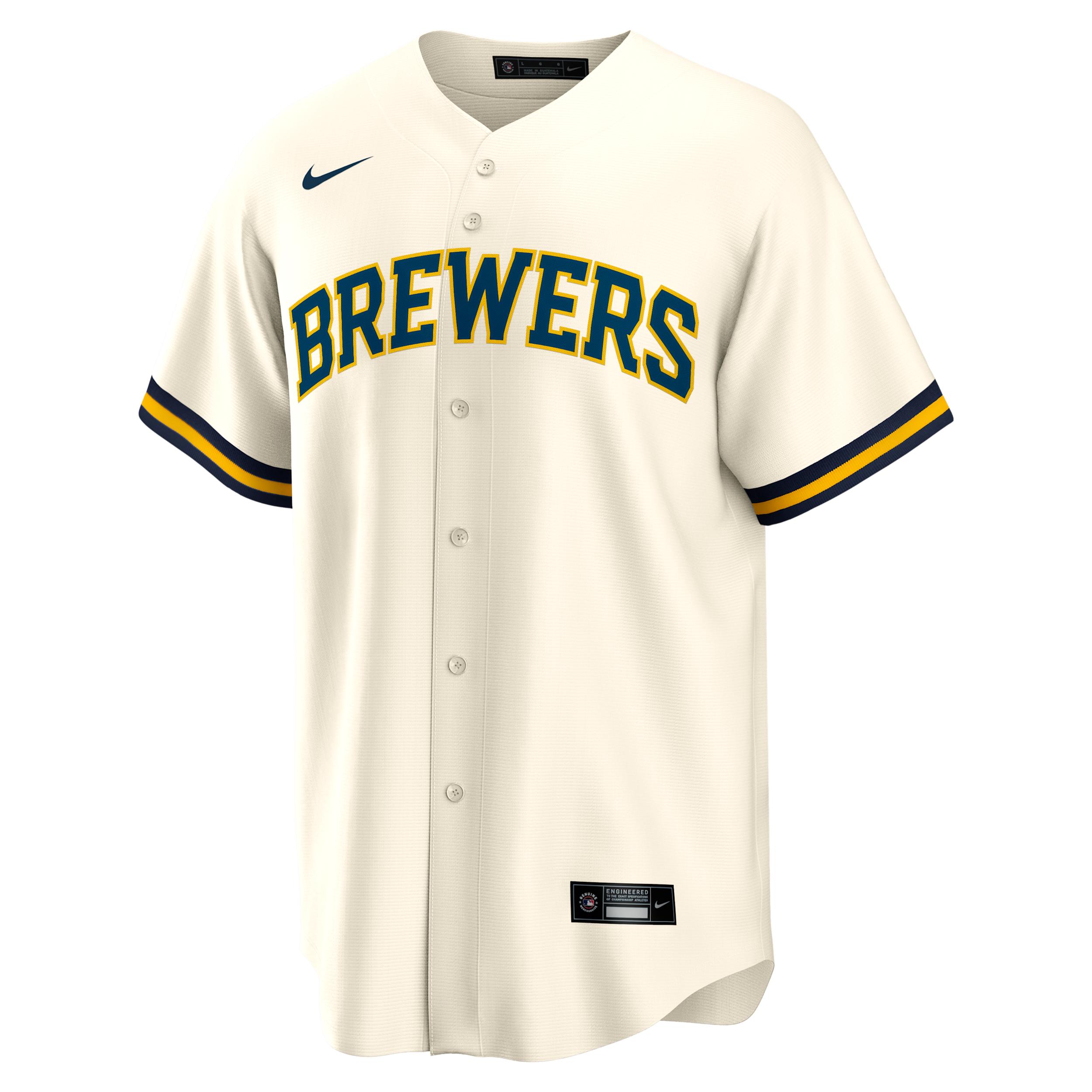 Bob Uecker Milwaukee Brewers Retired Nike Men's MLB Replica Jersey by NIKE