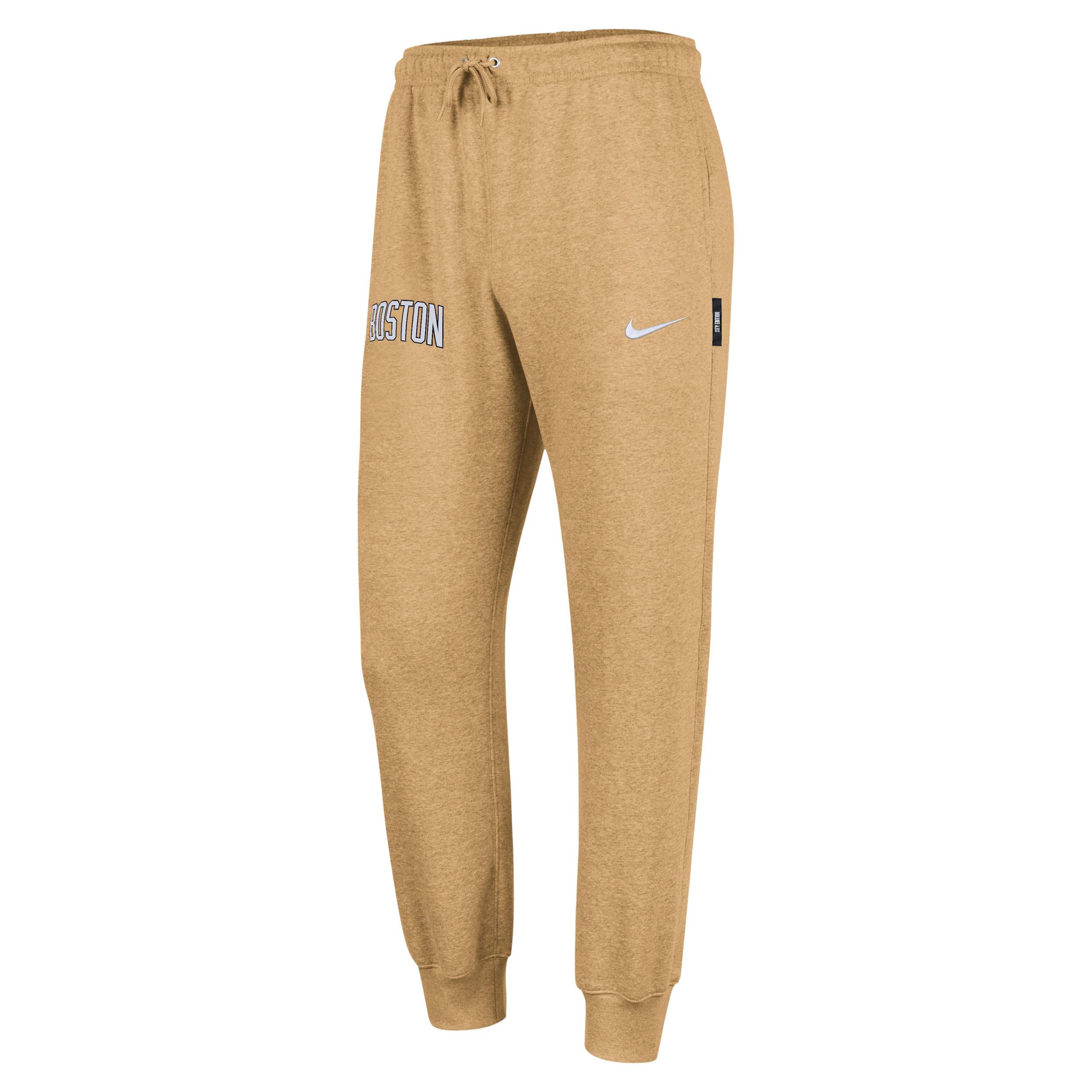 Boston Celtics City Edition Nike Men's NBA Club Fleece Jogger Pantsin Brown | HQ5470-714 by NIKE
