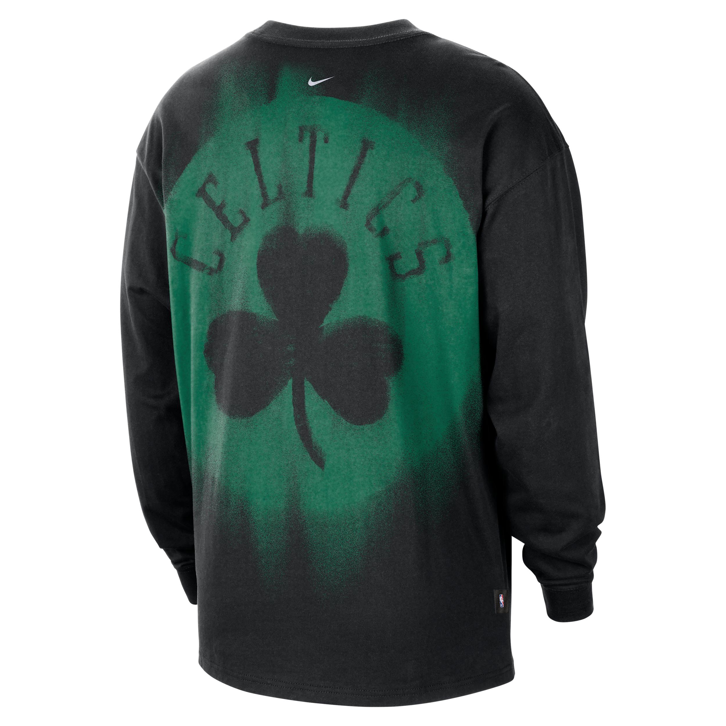 Boston Celtics Standard Issue Nike Men's Dri-FIT Long-Sleeve Basketball Top by NIKE