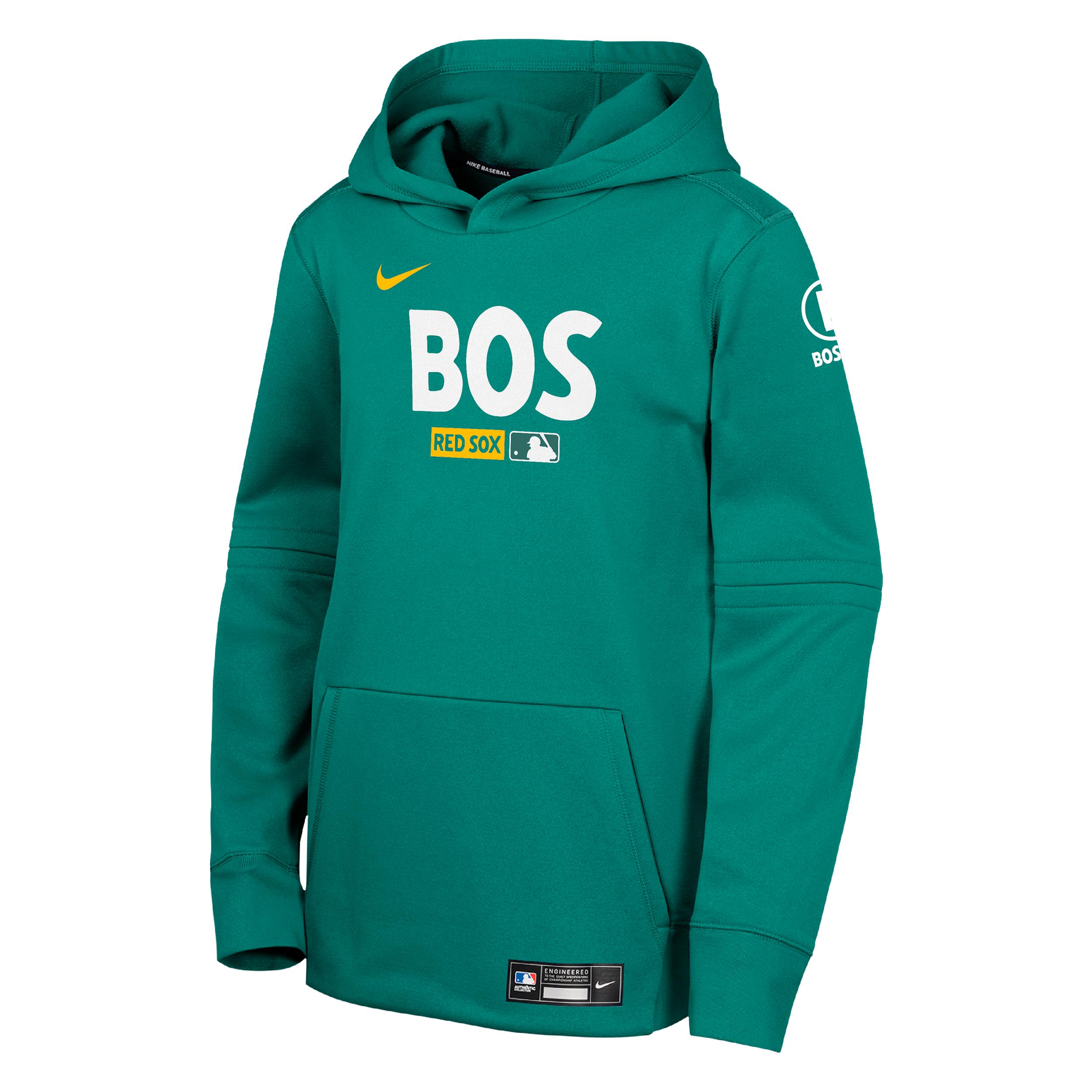 Boston Red Sox Authentic Collection City Connect Big Kids' Nike Therma-FIT MLB Pullover Hoodie by NIKE