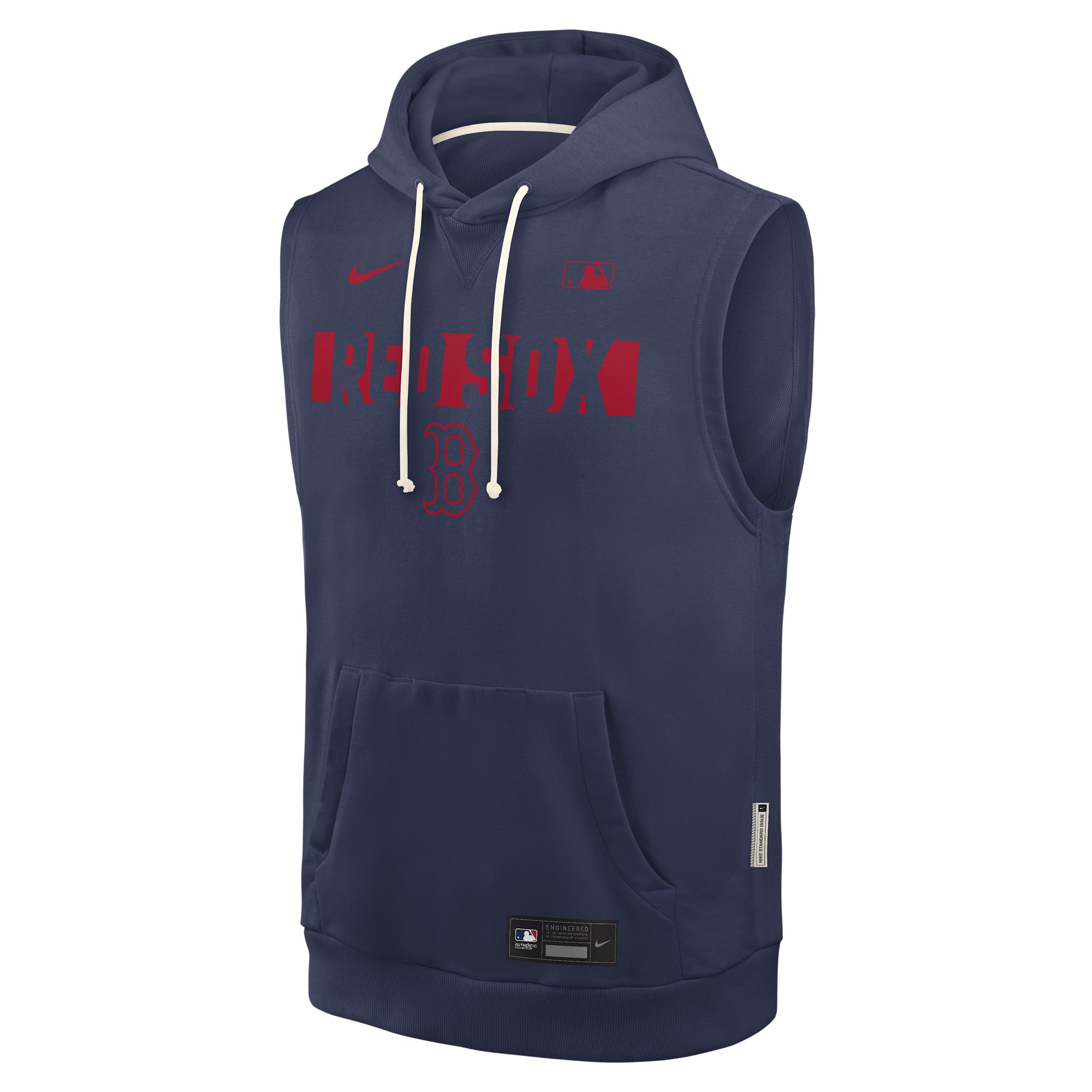 Boston Red Sox Authentic Collection Standard Issue Nike Men's Dri-FIT MLB Sleeveless Pullover Hoodie by NIKE