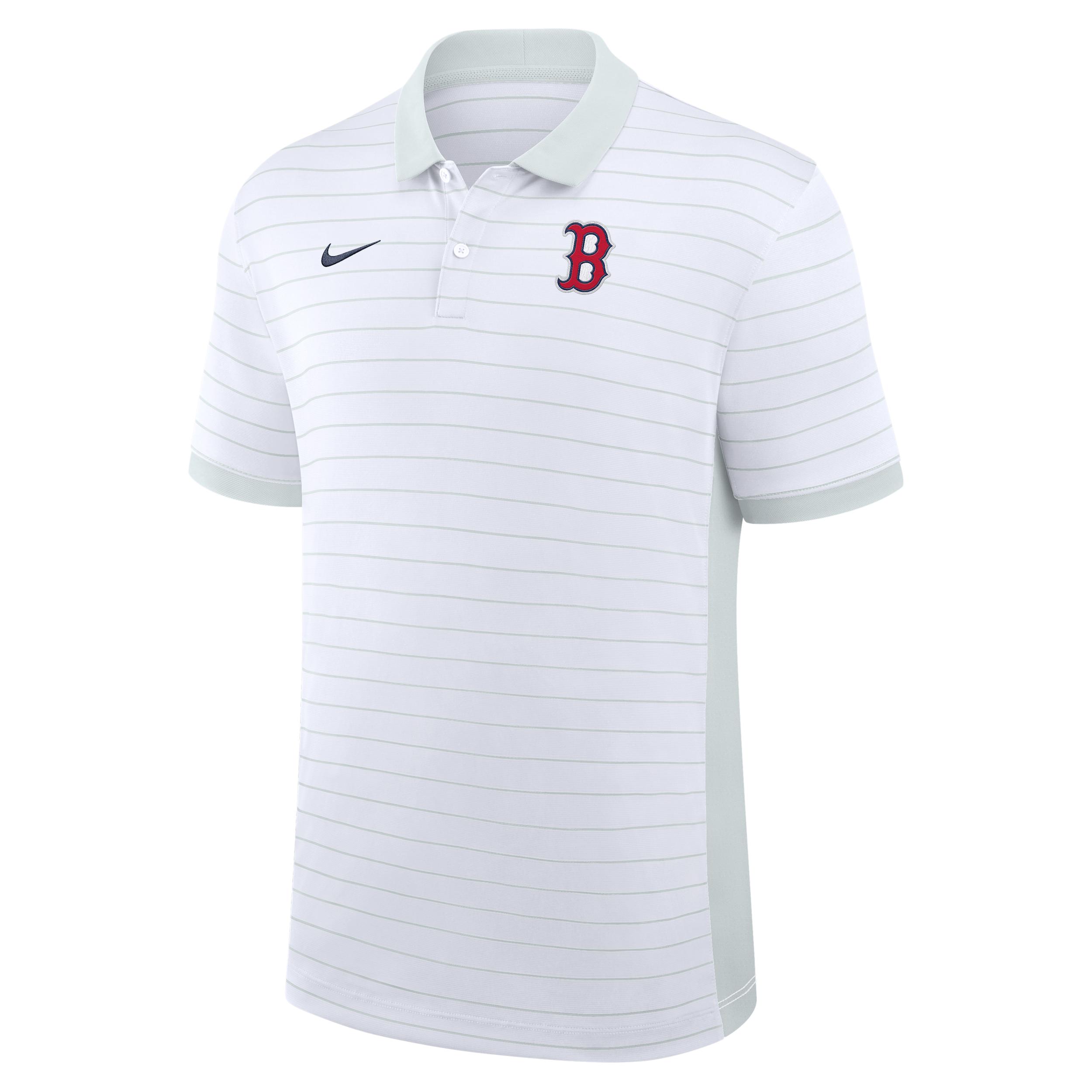 Boston Red Sox Authentic Collection Striped Victory Nike Men's Dri-FIT MLB Polo by NIKE