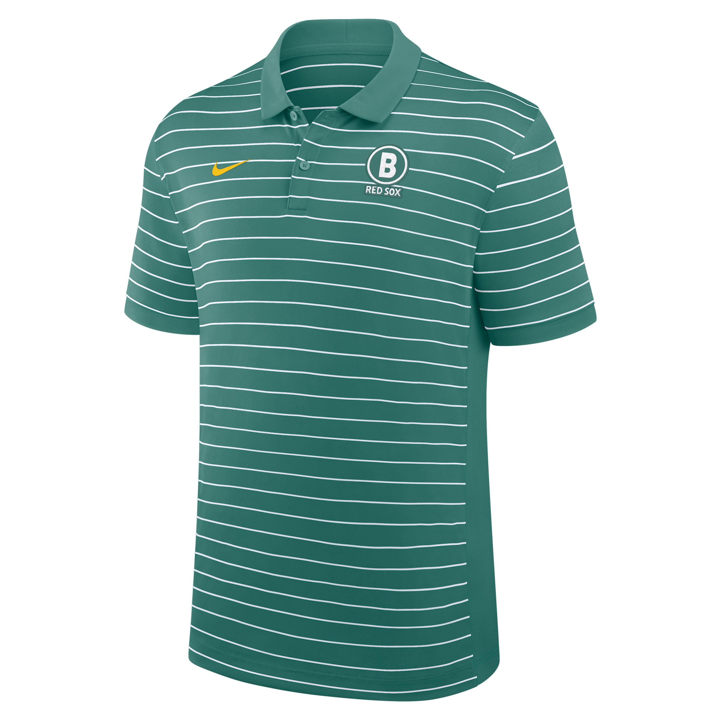 Boston Red Sox City Connect Striped Victory Nike Men's Dri-FIT MLB Polo by NIKE