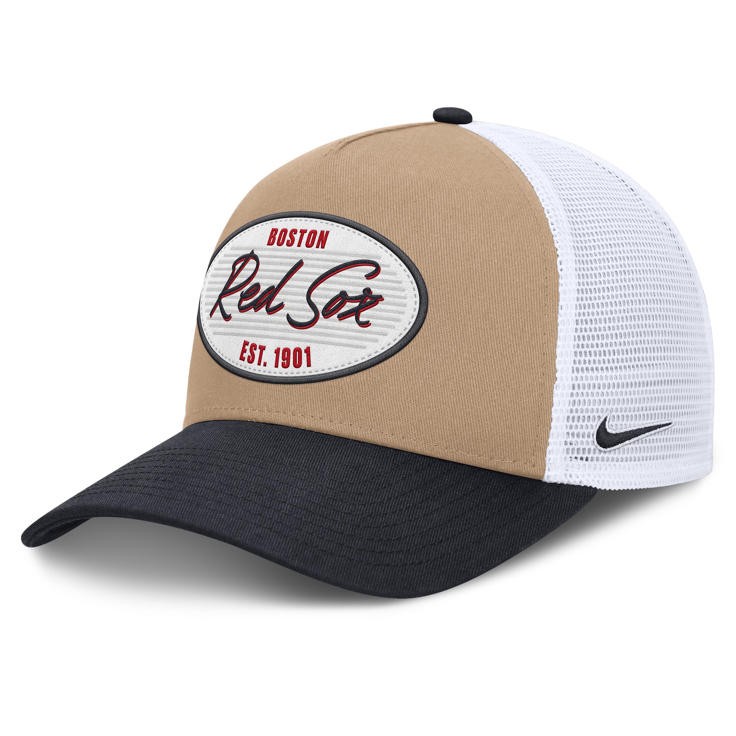 Boston Red Sox Rise Nike Men's MLB A-Frame Trucker Adjustable Hat by NIKE