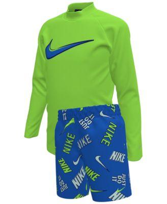 Boys' 4-7 Outline Rash Guard Top and Shorts, 2-Piece Set by NIKE Boys' 4-7 Outline Rash Guard Top and Shorts, 2-Piece Set by NIKE