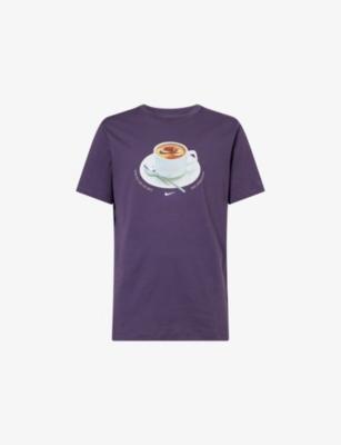 Branded Café-Print Cotton-Jersey T-Shirt by NIKE