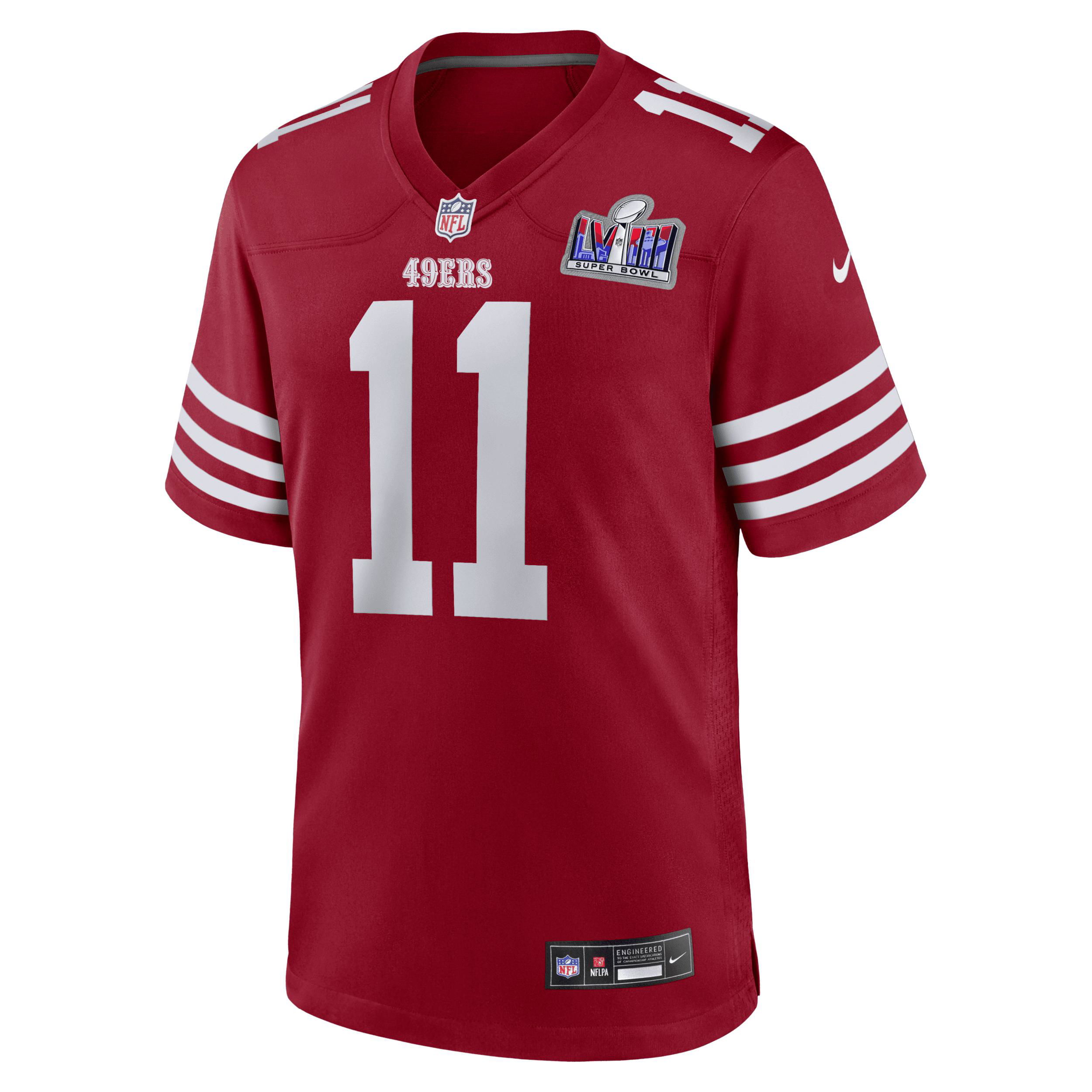 Brandon Aiyuk San Francisco 49ers Super Bowl LVIII Nike Men's NFL Game Jersey by NIKE
