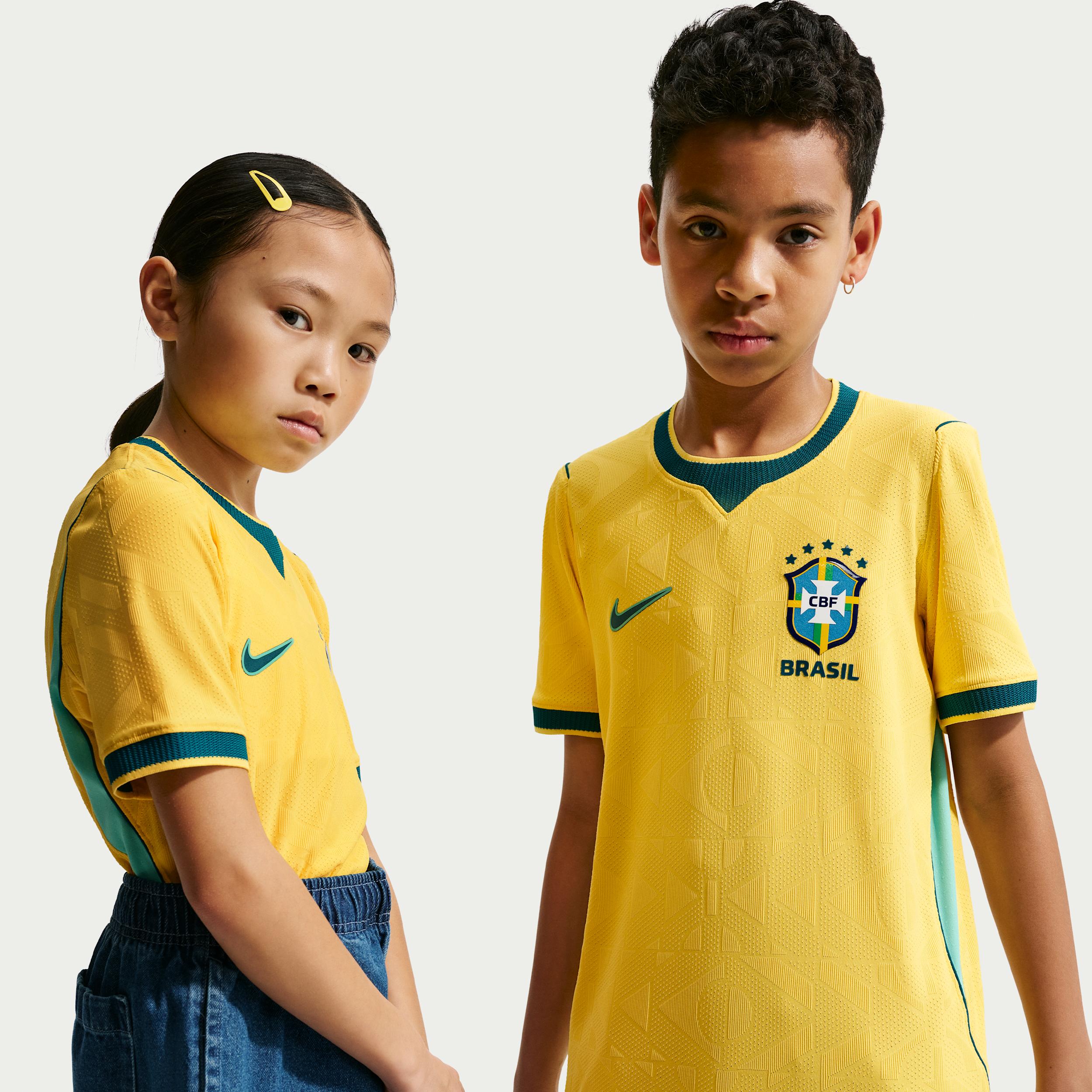 Brazil 2026 Match Home Big Kids' Nike Aero-FIT Soccer Authentic Jersey by NIKE