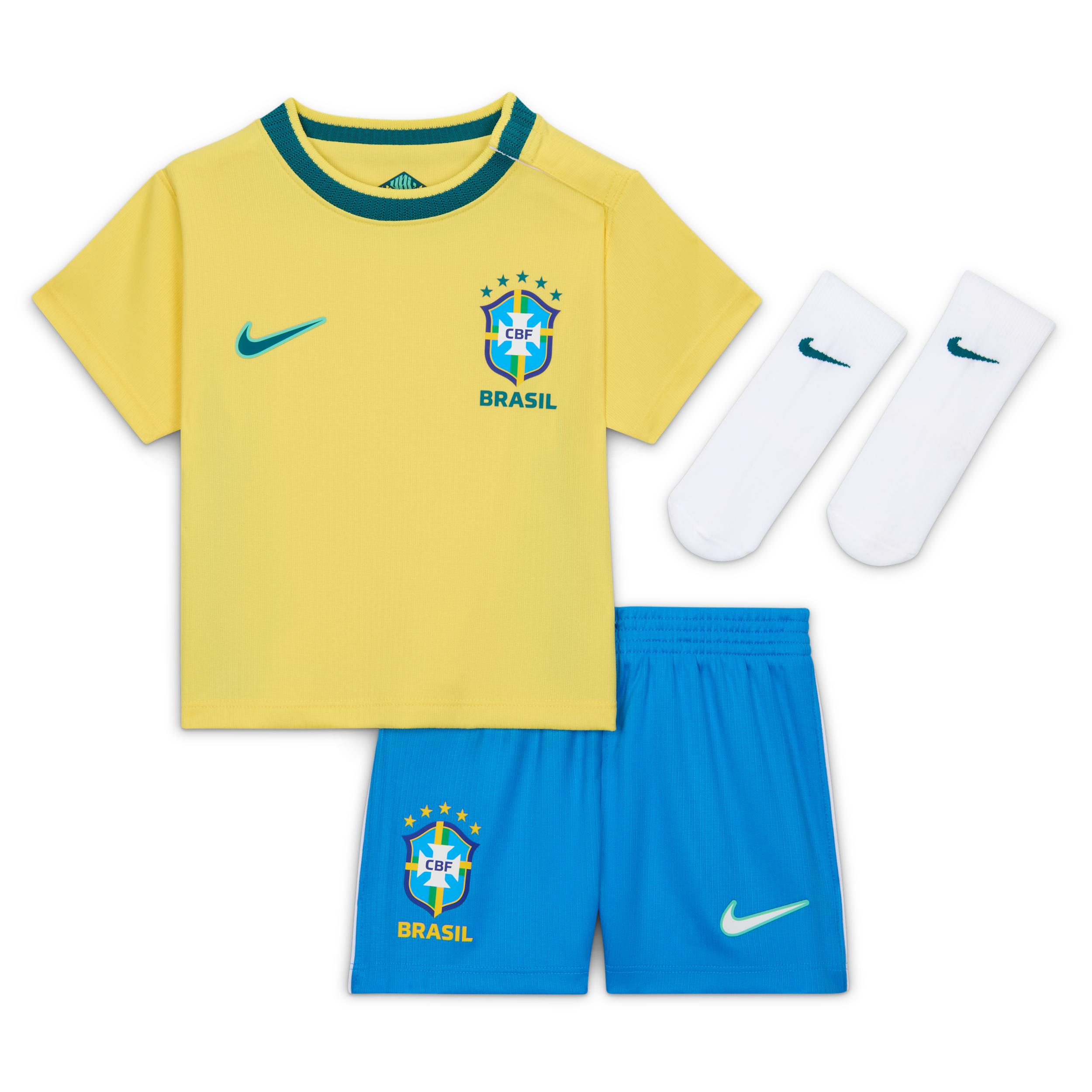 Brazil 2026 Stadium Home Baby/Toddler Nike Soccer Replica 3-Piece Kit by NIKE