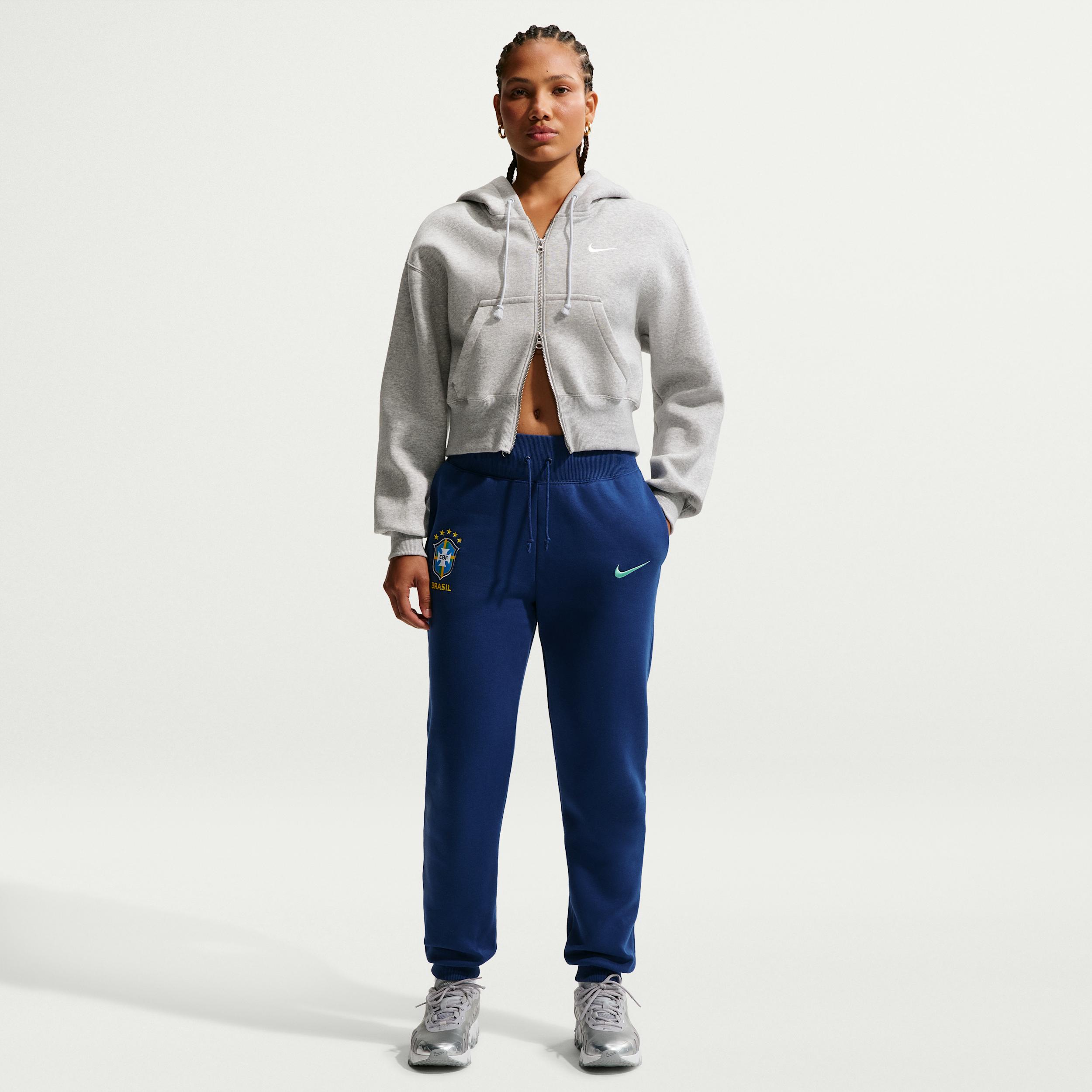 Brazil Phoenix Fleece Nike Women's Soccer High-Waisted Pants by NIKE