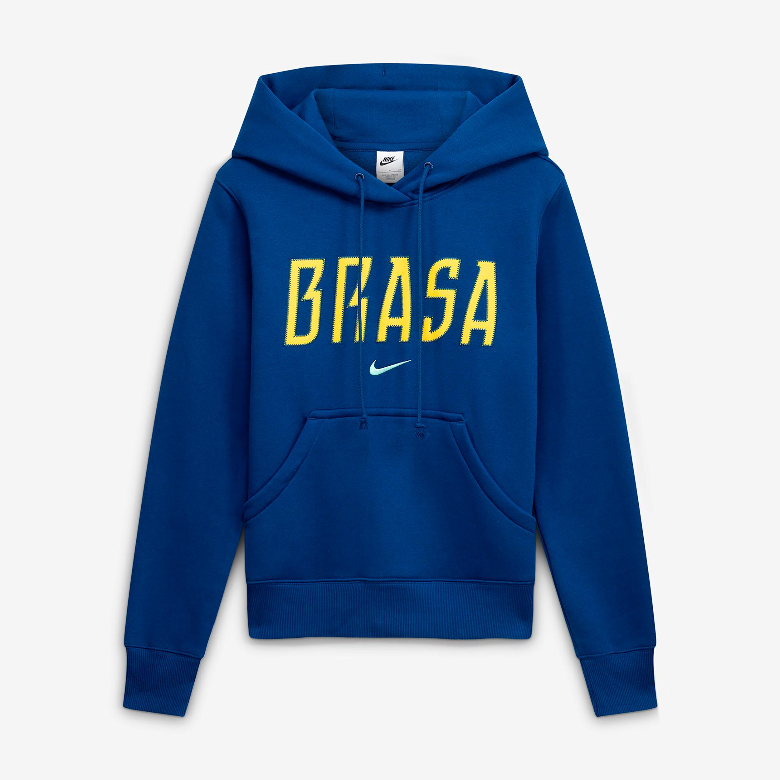 Brazil Phoenix Fleece Nike Women's Soccer Pullover Hoodie by NIKE