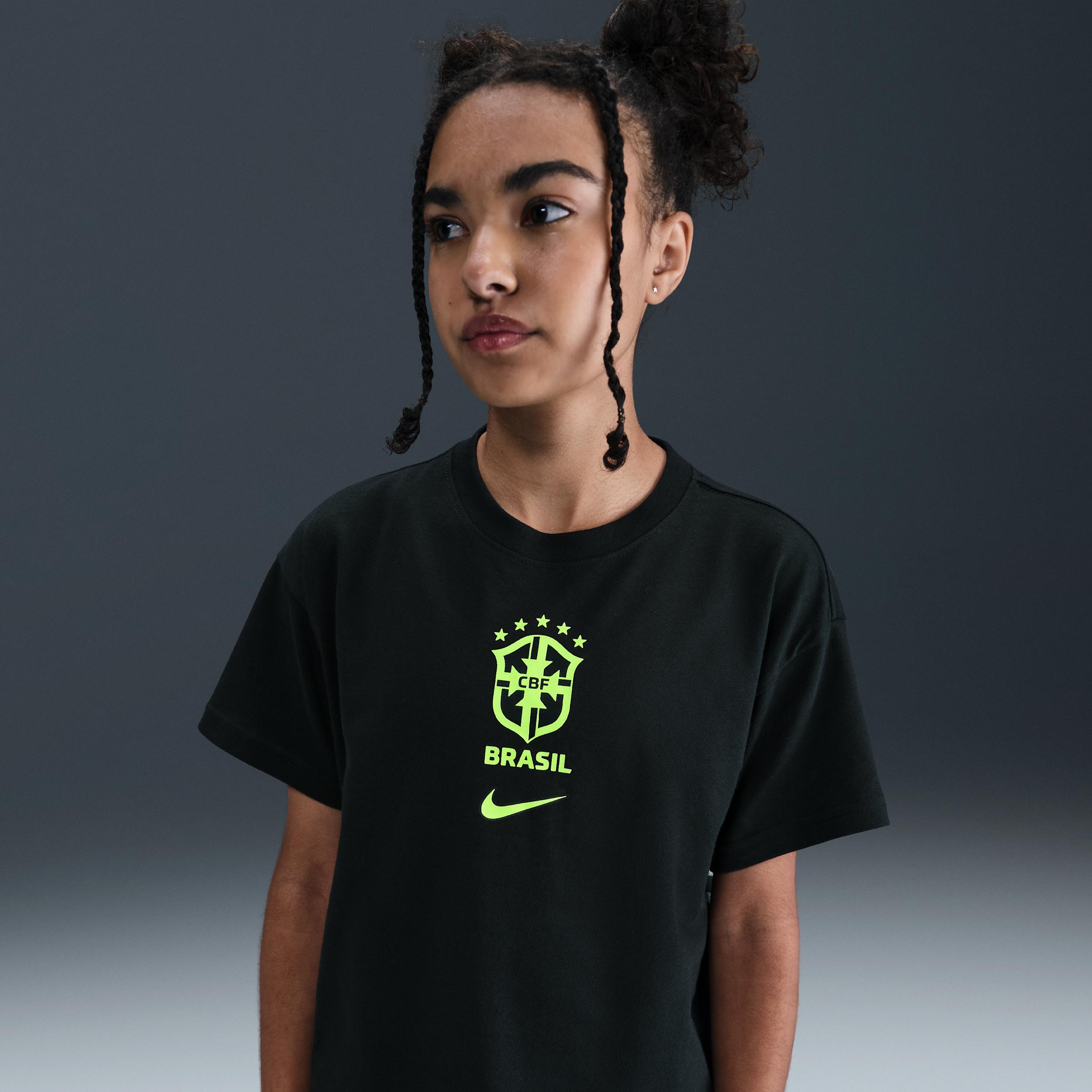 Brazil Premium Goalkeeper Big Kids' Nike Soccer T-Shirt by NIKE