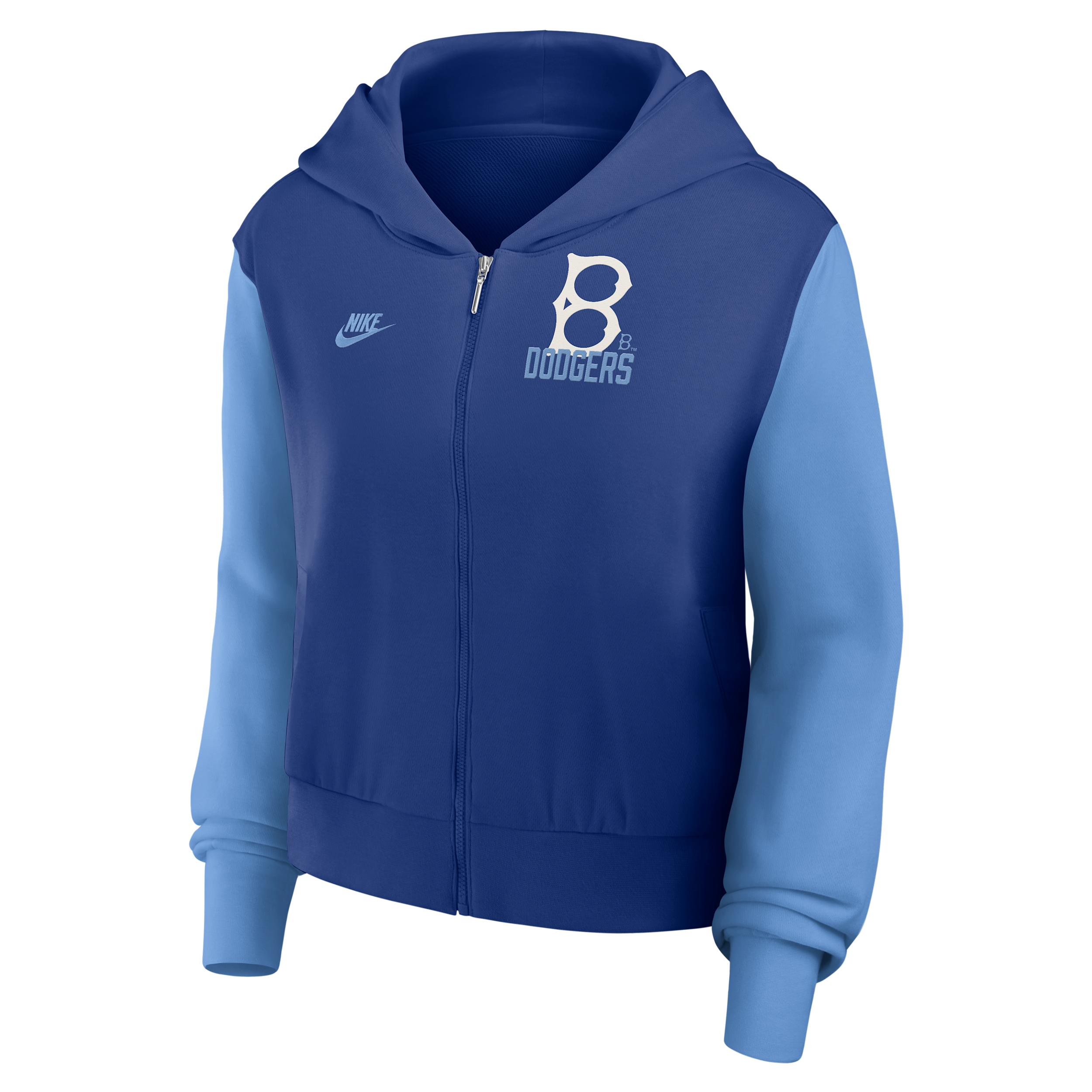 Brooklyn Dodgers Cooperstown Nike Women's MLB Full-Zip Hoodie by NIKE