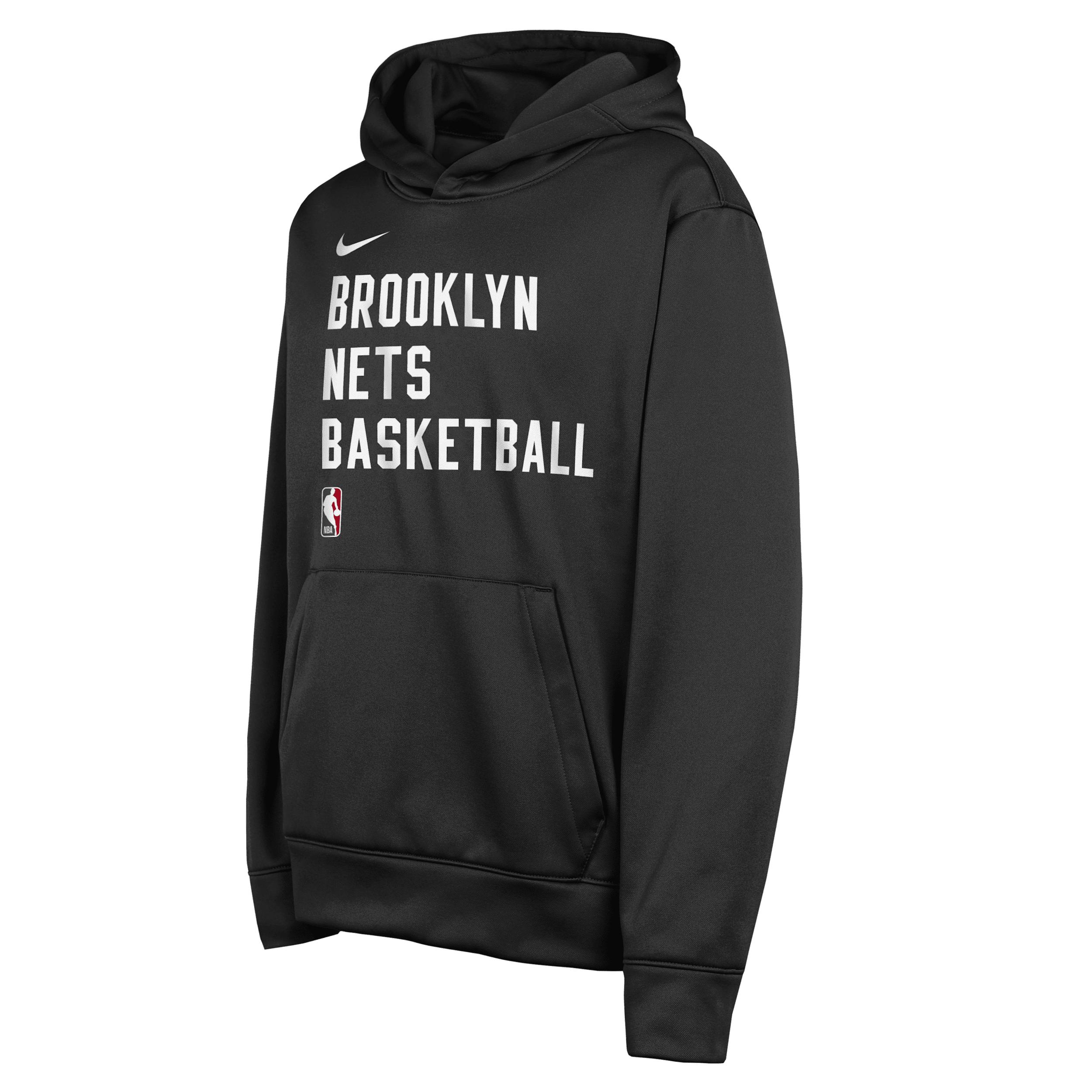 Brooklyn Nets Big Kids' Nike Dri-FIT NBA Pullover Hoodie by NIKE