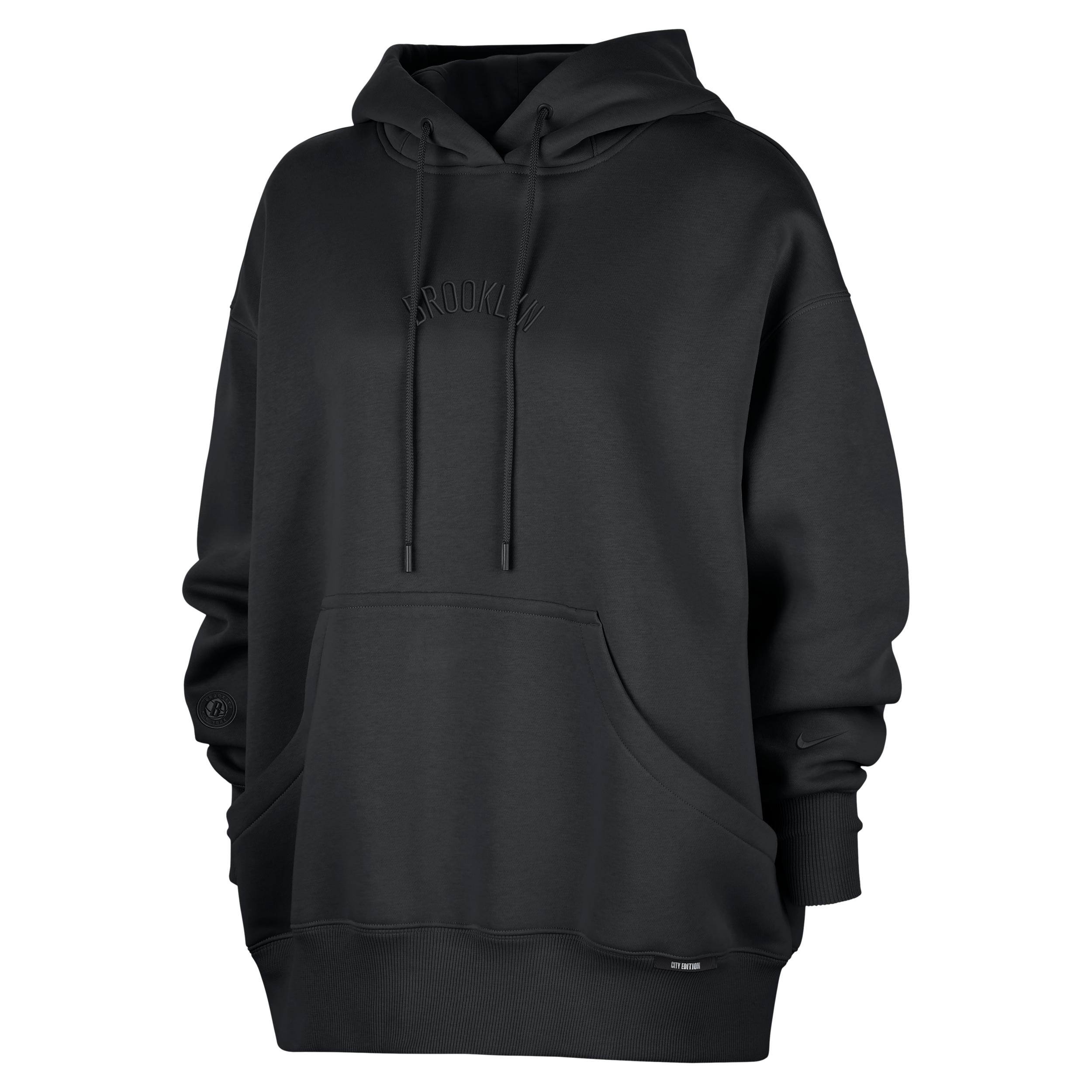 Brooklyn Nets City Edition Nike Women's NBA Phoenix Fleece Premium Hoodie by NIKE