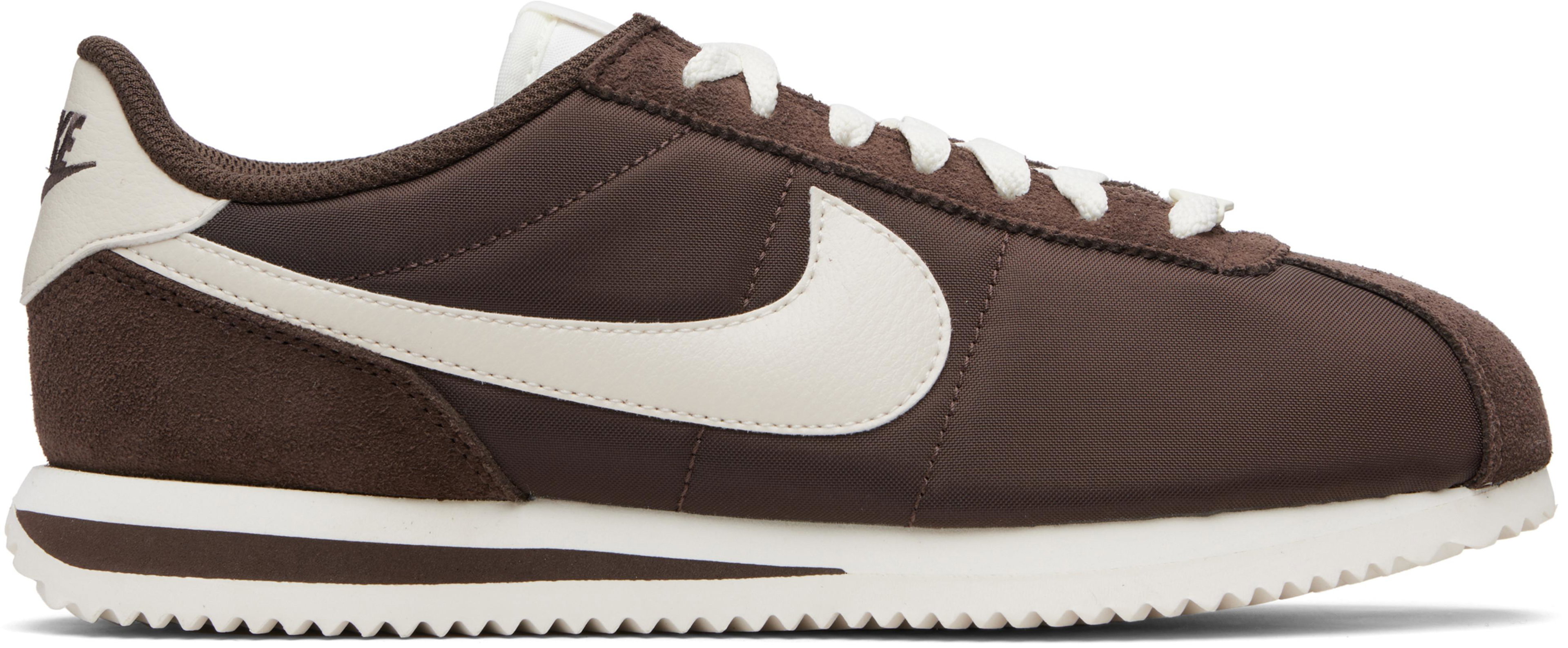 Brown Cortez Textile Sneakers by NIKE