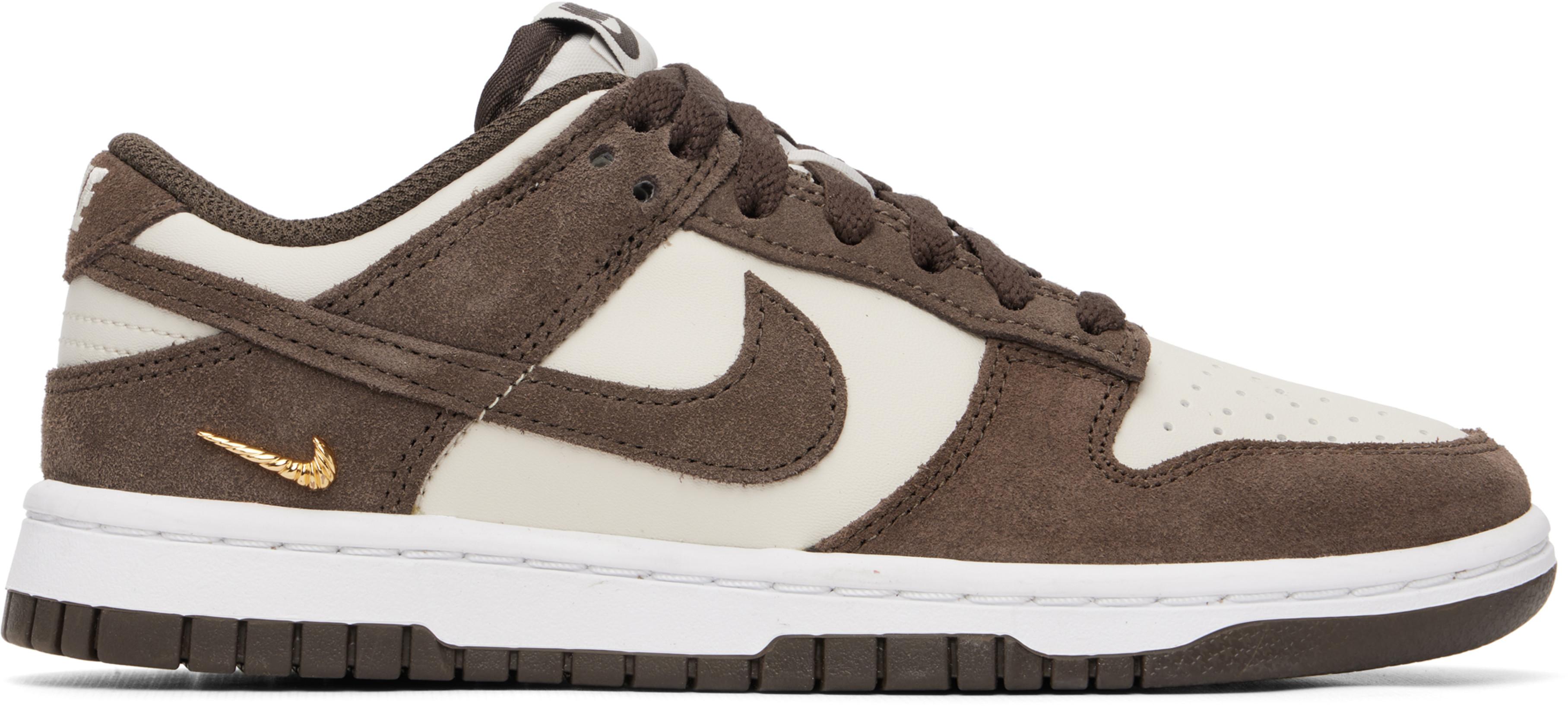 Brown & Beige Dunk Low SE Sneakers by NIKE