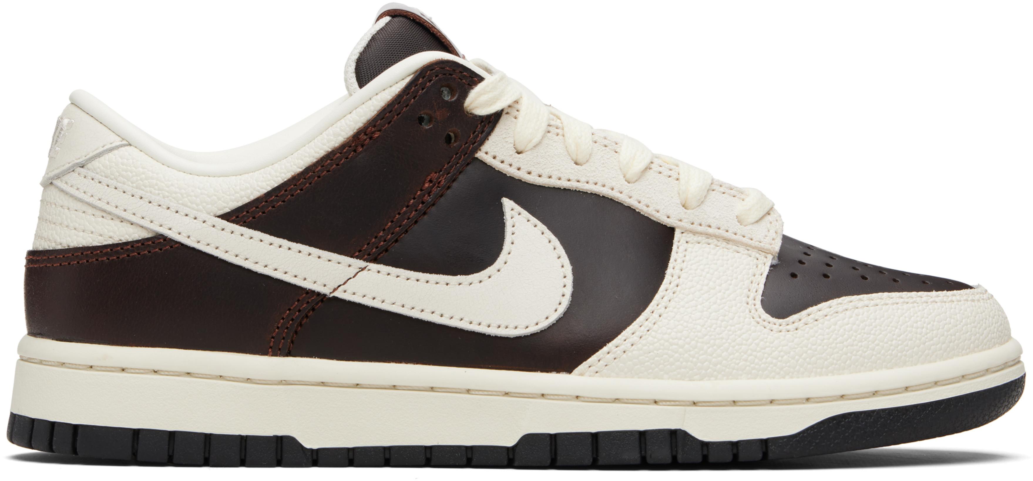Brown & Off White Dunk Low Retro Sneakers by NIKE