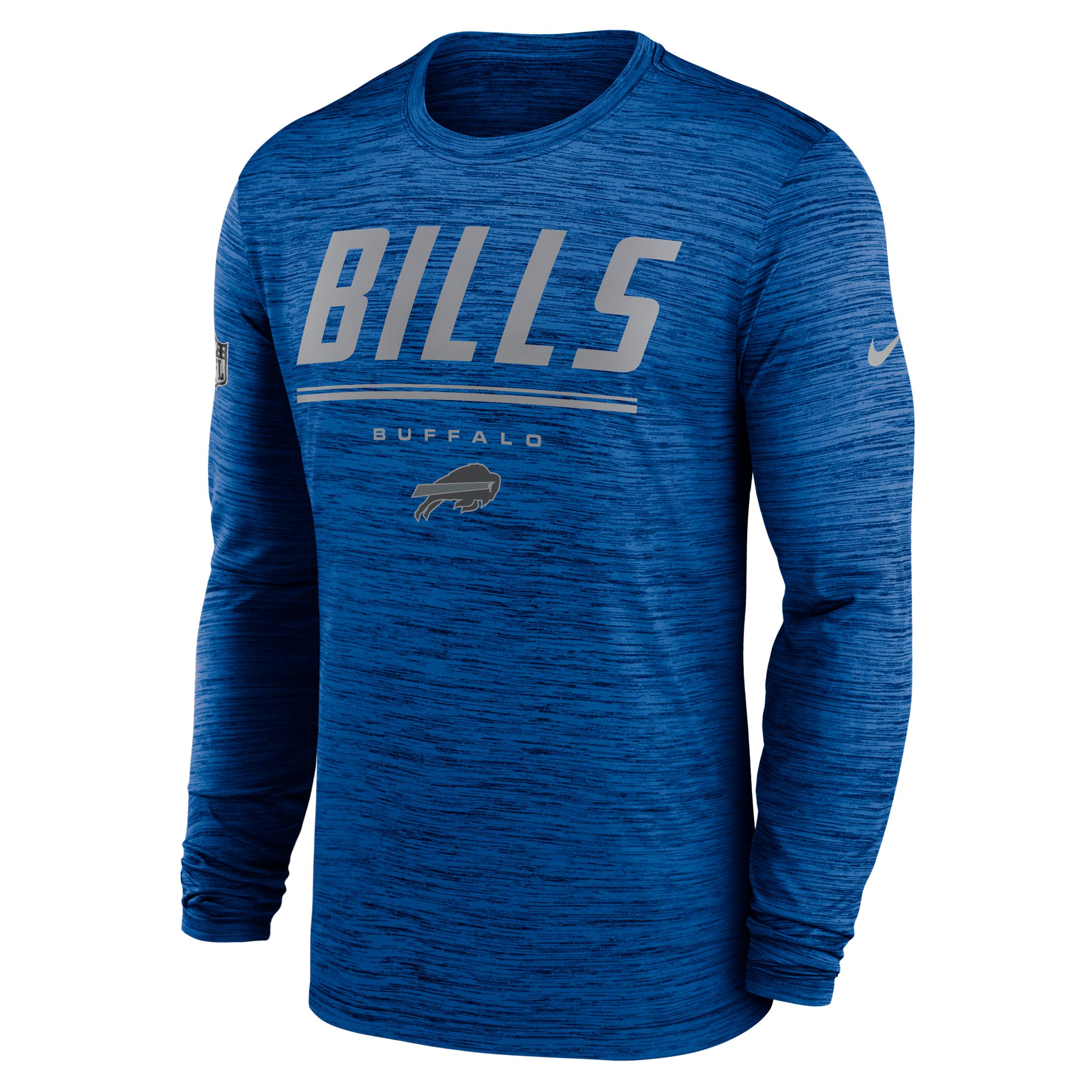 Buffalo Bills Sideline Team Issue Velocity Nike Men's Dri-FIT NFL Long-Sleeve T-Shirt by NIKE