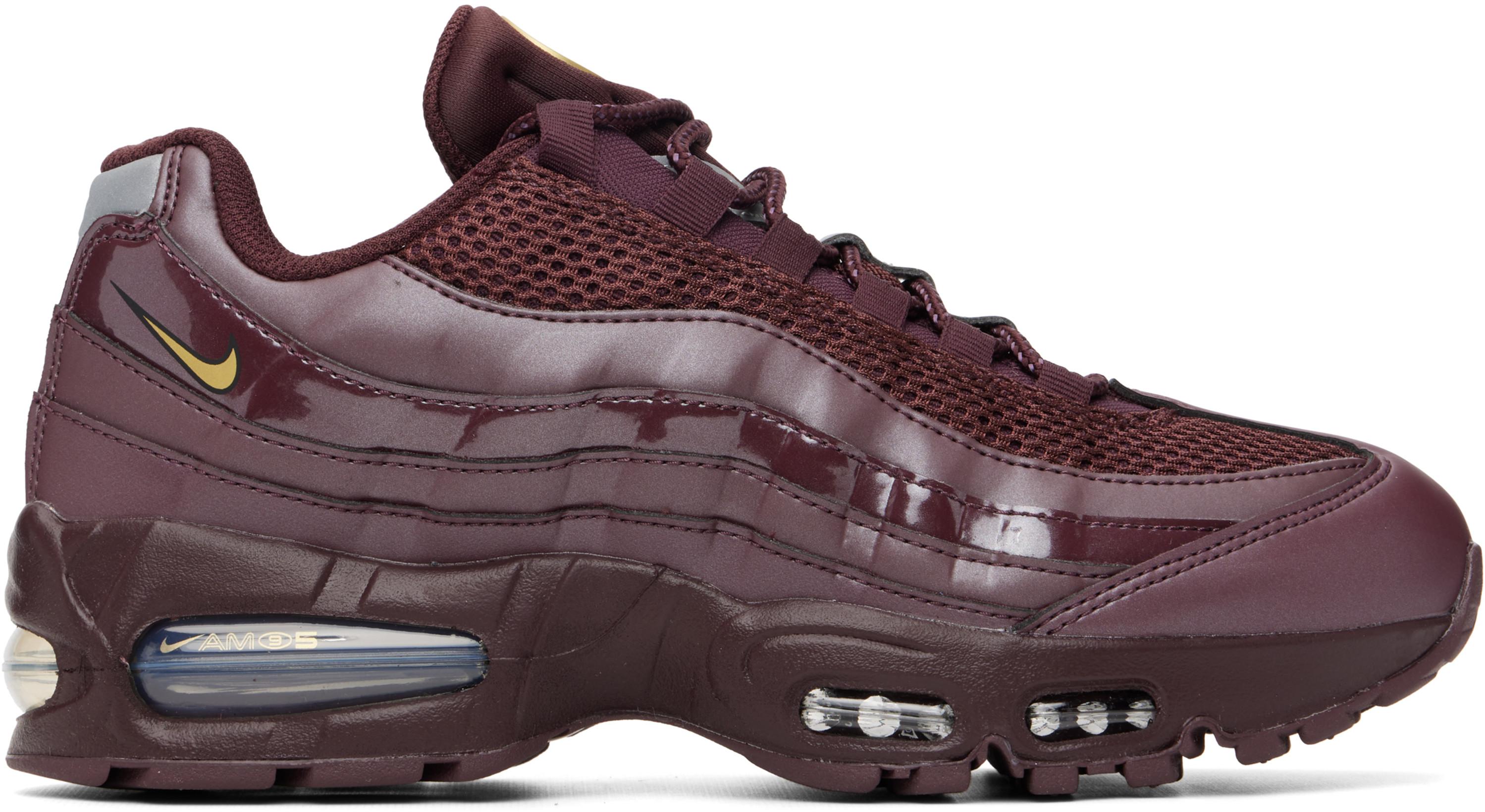 Burgundy Air Max 95 Big Bubble Sneakers by NIKE