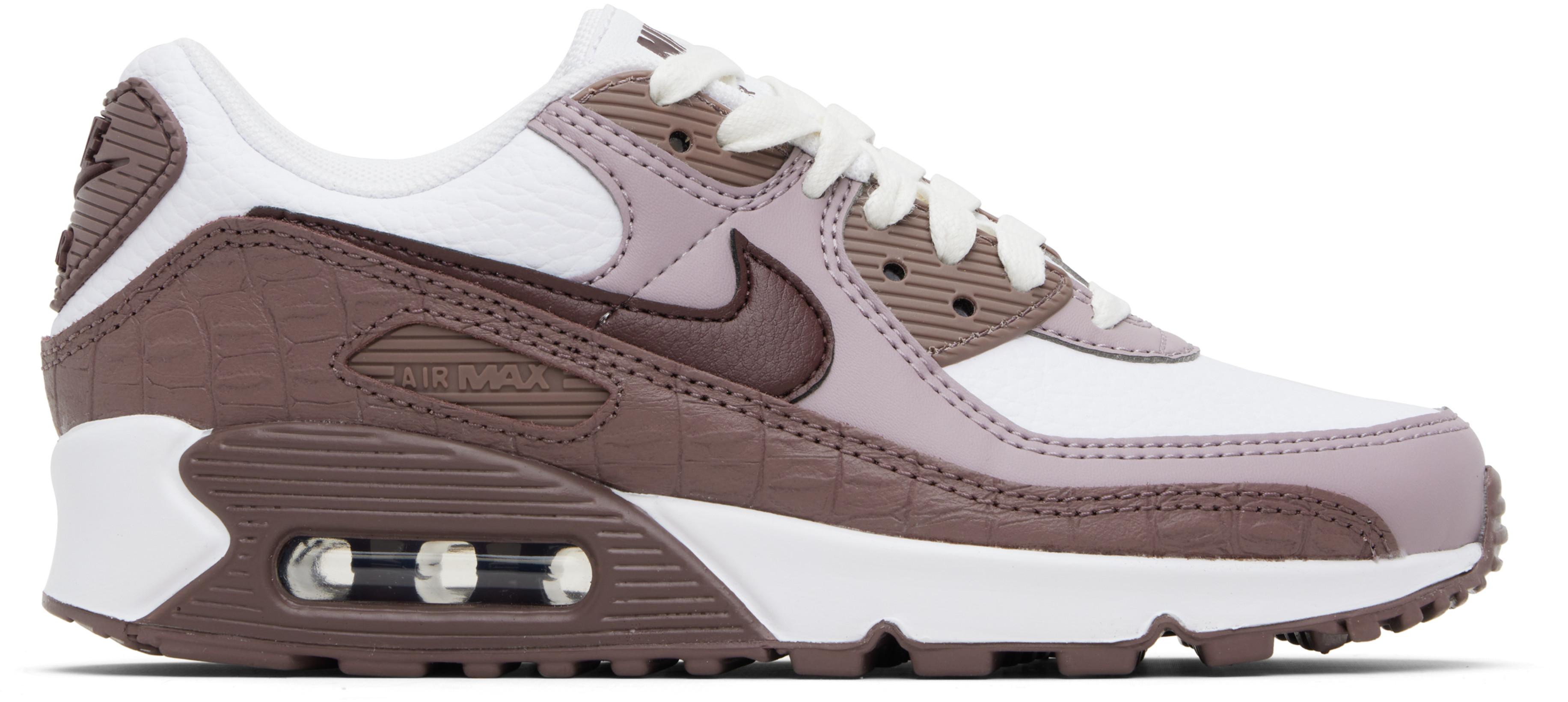 Burgundy & White Air Max 90 Sneakers by NIKE