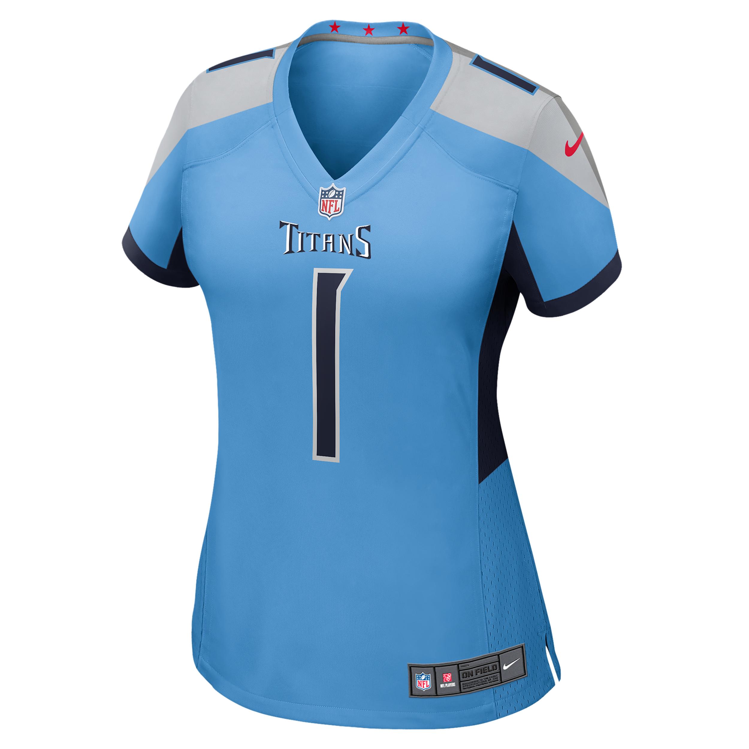 Cam Ward Tennessee Titans 2025 NFL Draft First Round Pick Womenâs Nike Women's NFL Game Jersey by NIKE