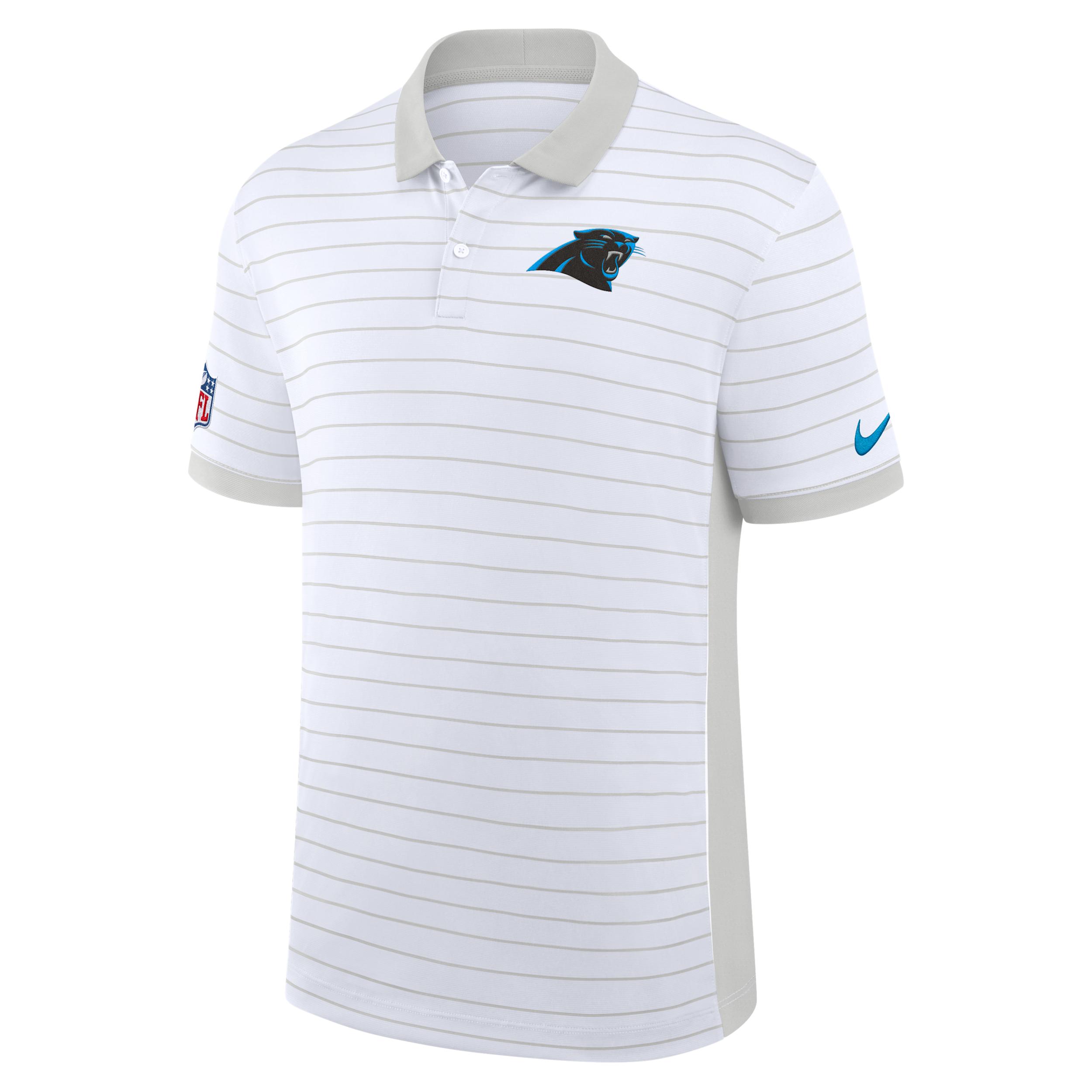 Carolina Panthers Sideline Victory Stripe Nike Men's Dri-FIT NFL Polo by NIKE