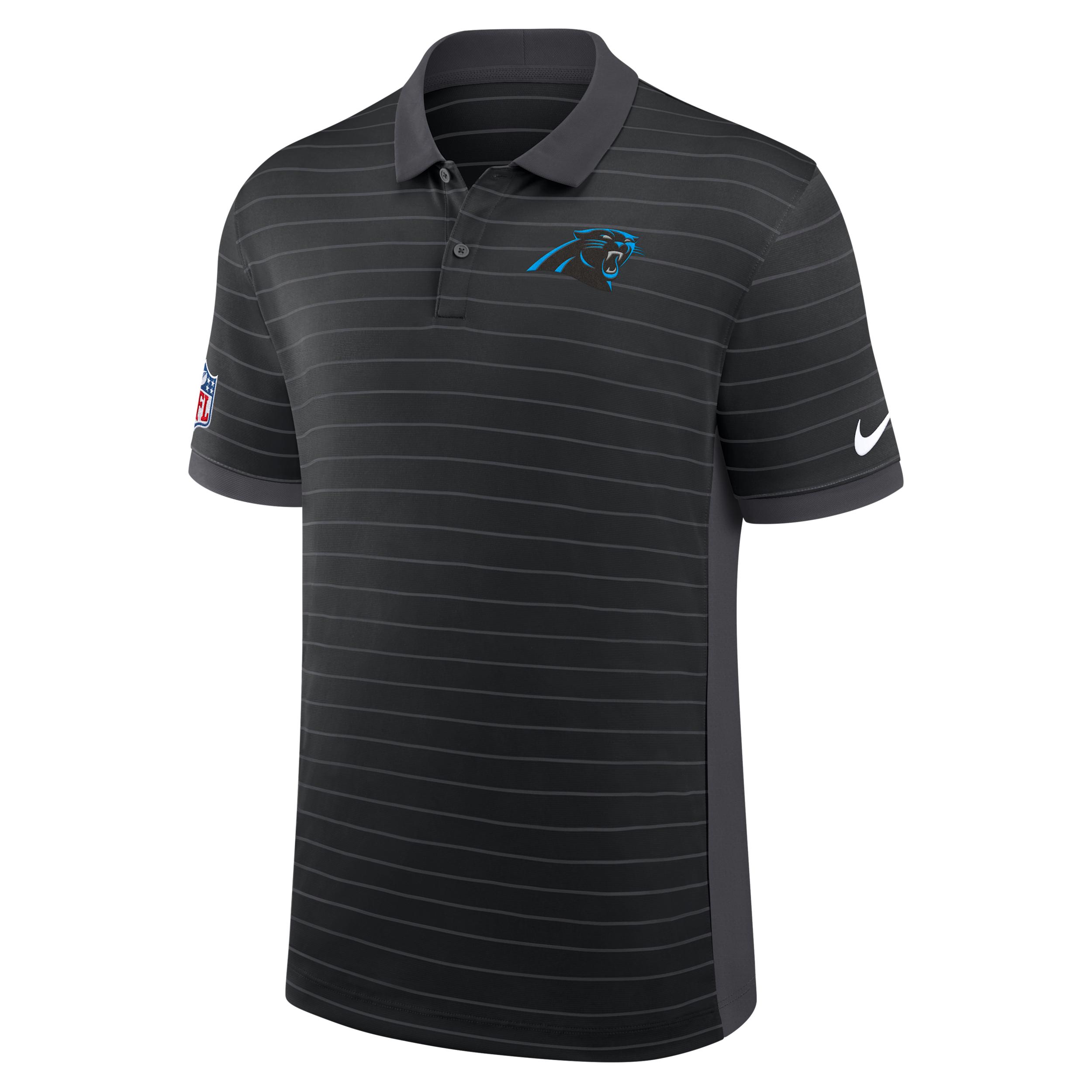 Carolina Panthers Sideline Victory Stripe Nike Men's Dri-FIT NFL Polo by NIKE