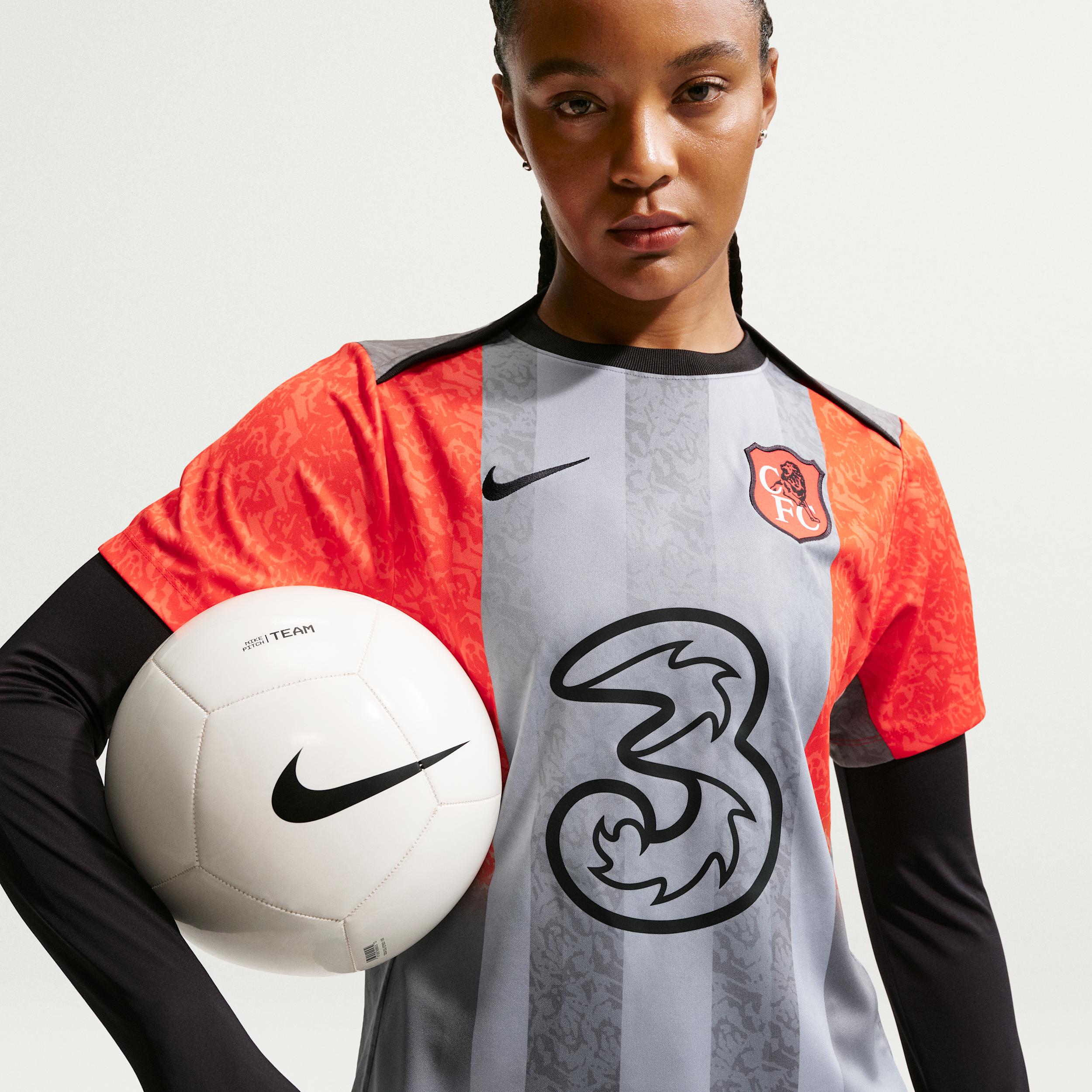 Chelsea FC Academy Pro SE Nike Women's Dri-FIT Soccer Pre-Match Short-Sleeve Top by NIKE