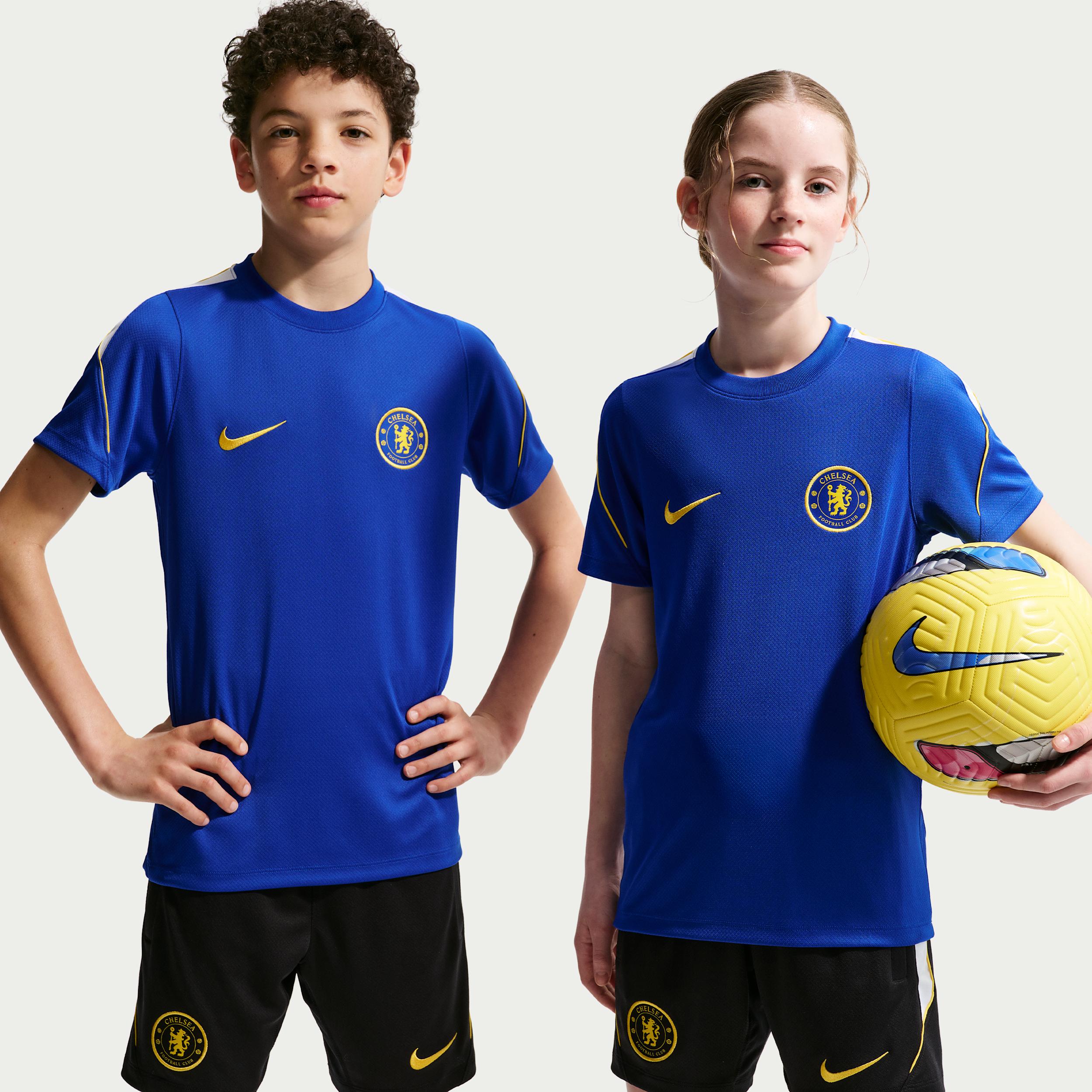 Chelsea FC Strike Big Kids' Nike Soccer Dri-FIT Short-Sleeve Top by NIKE
