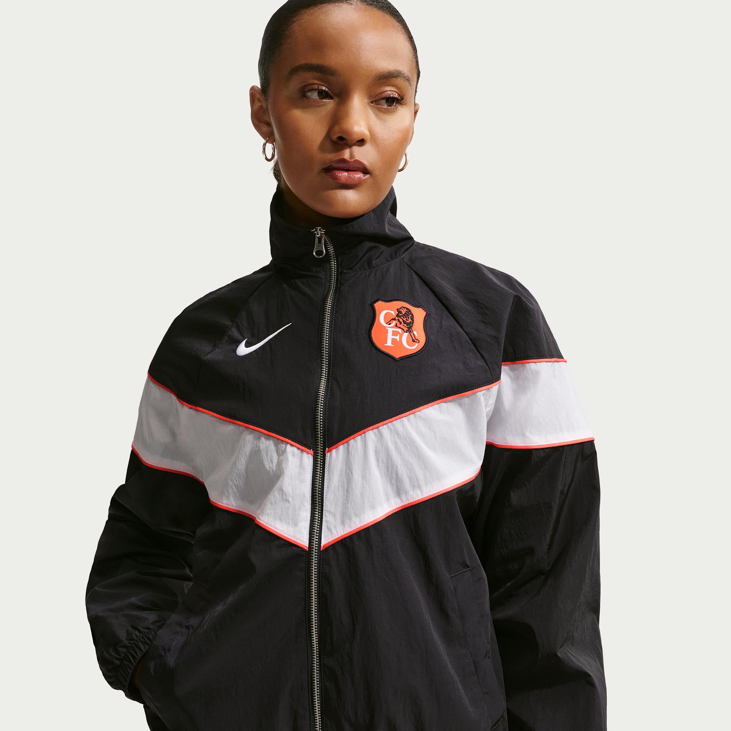 Chelsea FC Windrunner Nike Women's Soccer UV Woven Full-Zip Jacket by NIKE
