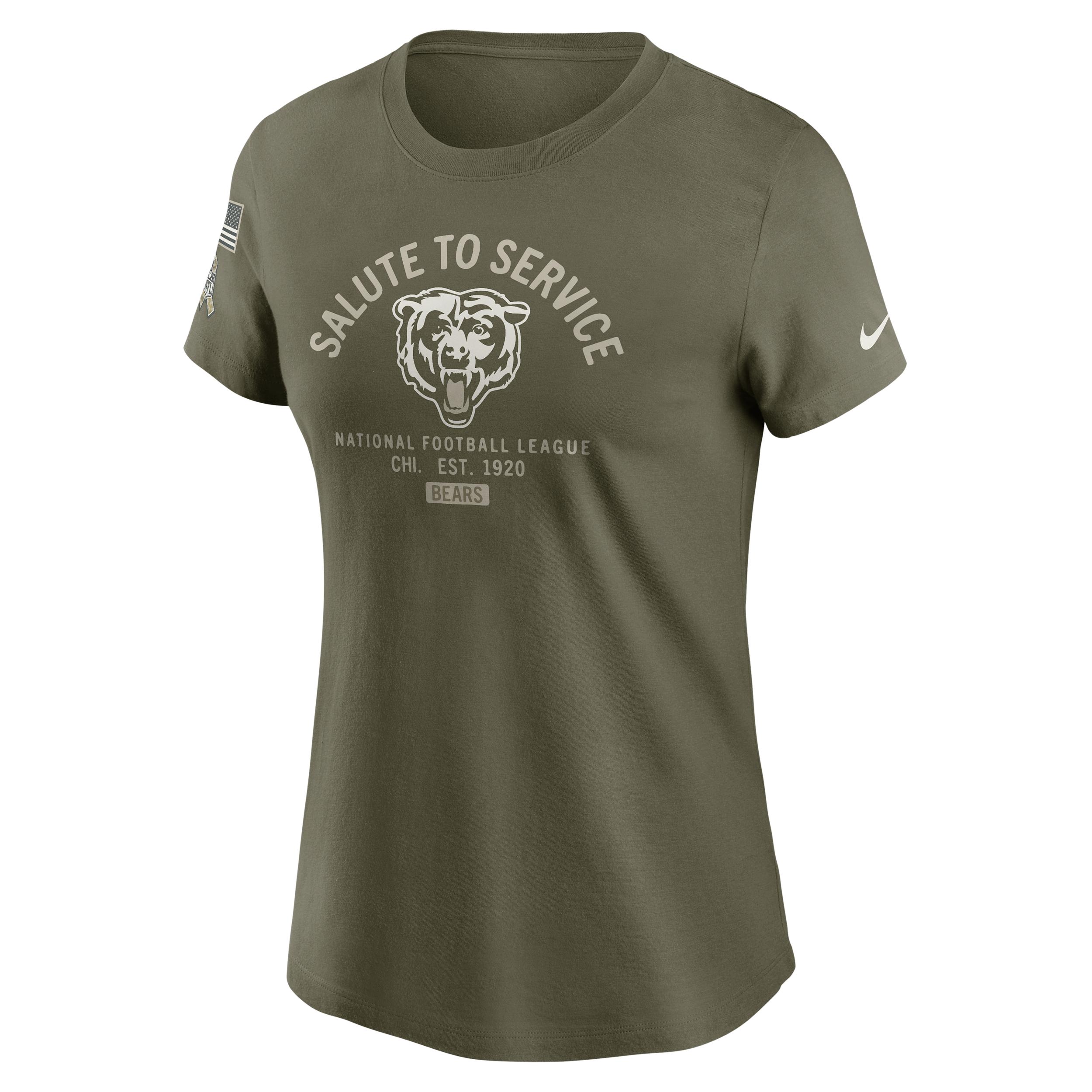 Chicago Bears Salute to Service Sideline Nike Women's NFL T-Shirt by NIKE