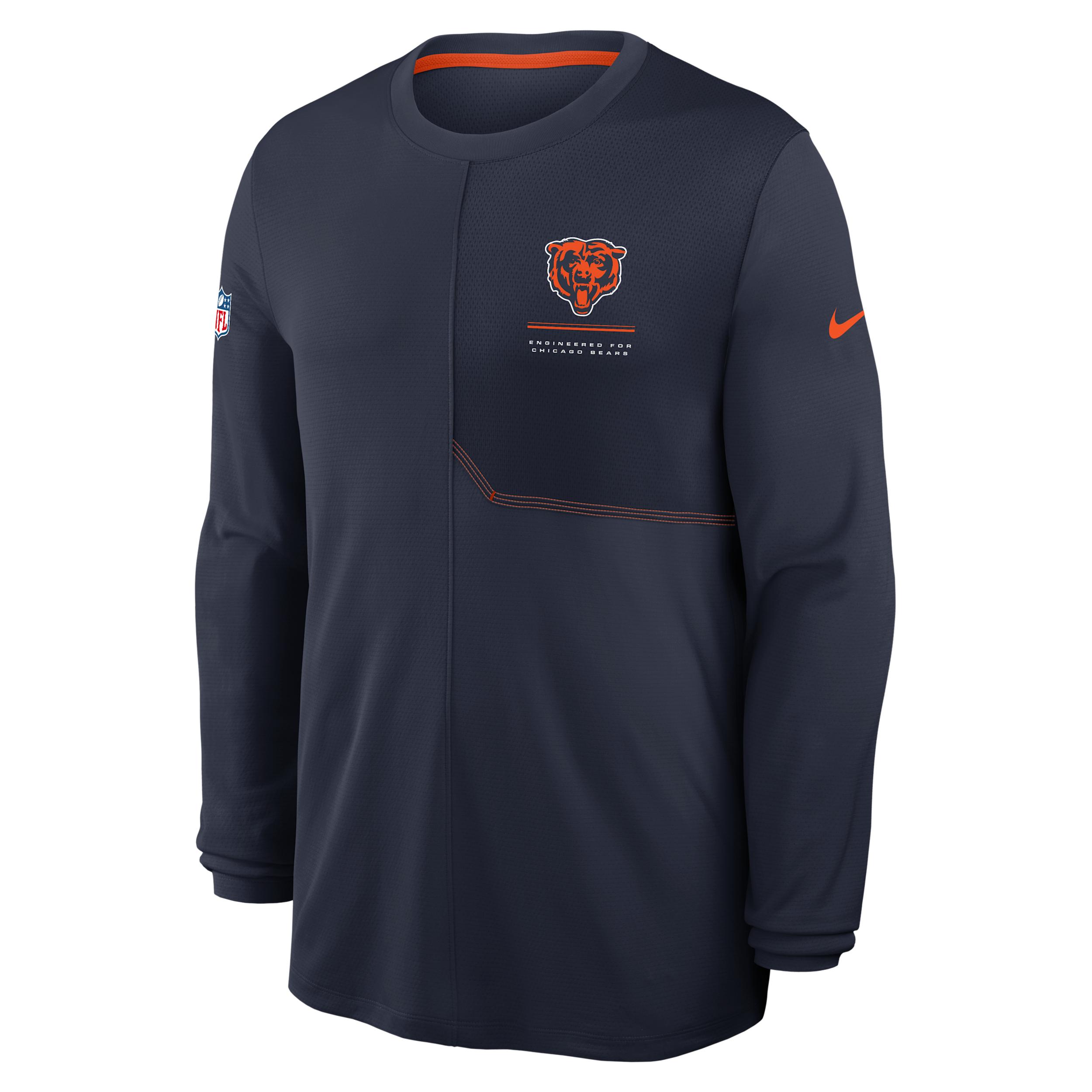 Chicago Bears Sideline Coach Nike Men's Dri-FIT NFL Long-Sleeve Top by NIKE
