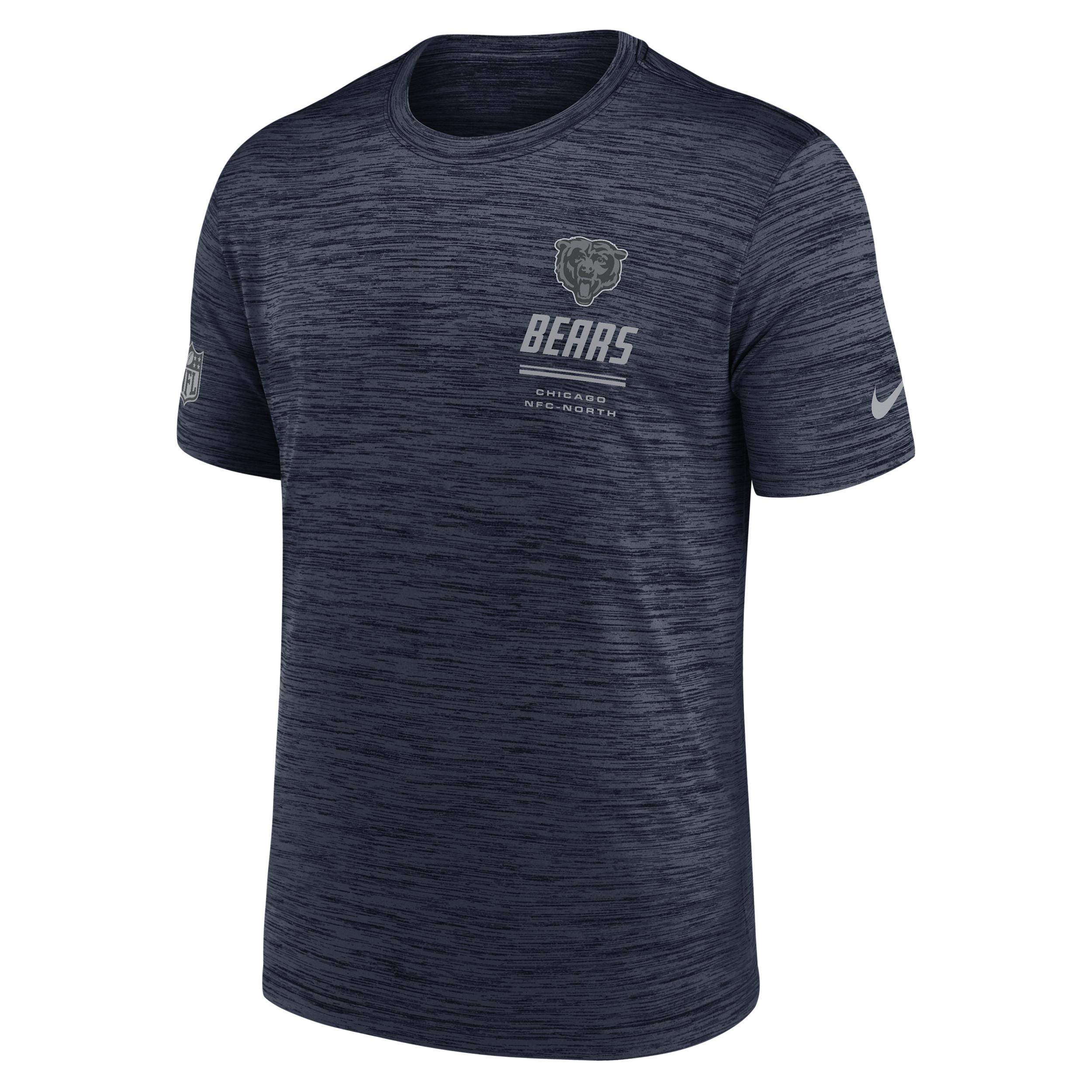 Chicago Bears Sideline Team Issue Velocity Nike Men's Dri-FIT NFL T-Shirt by NIKE