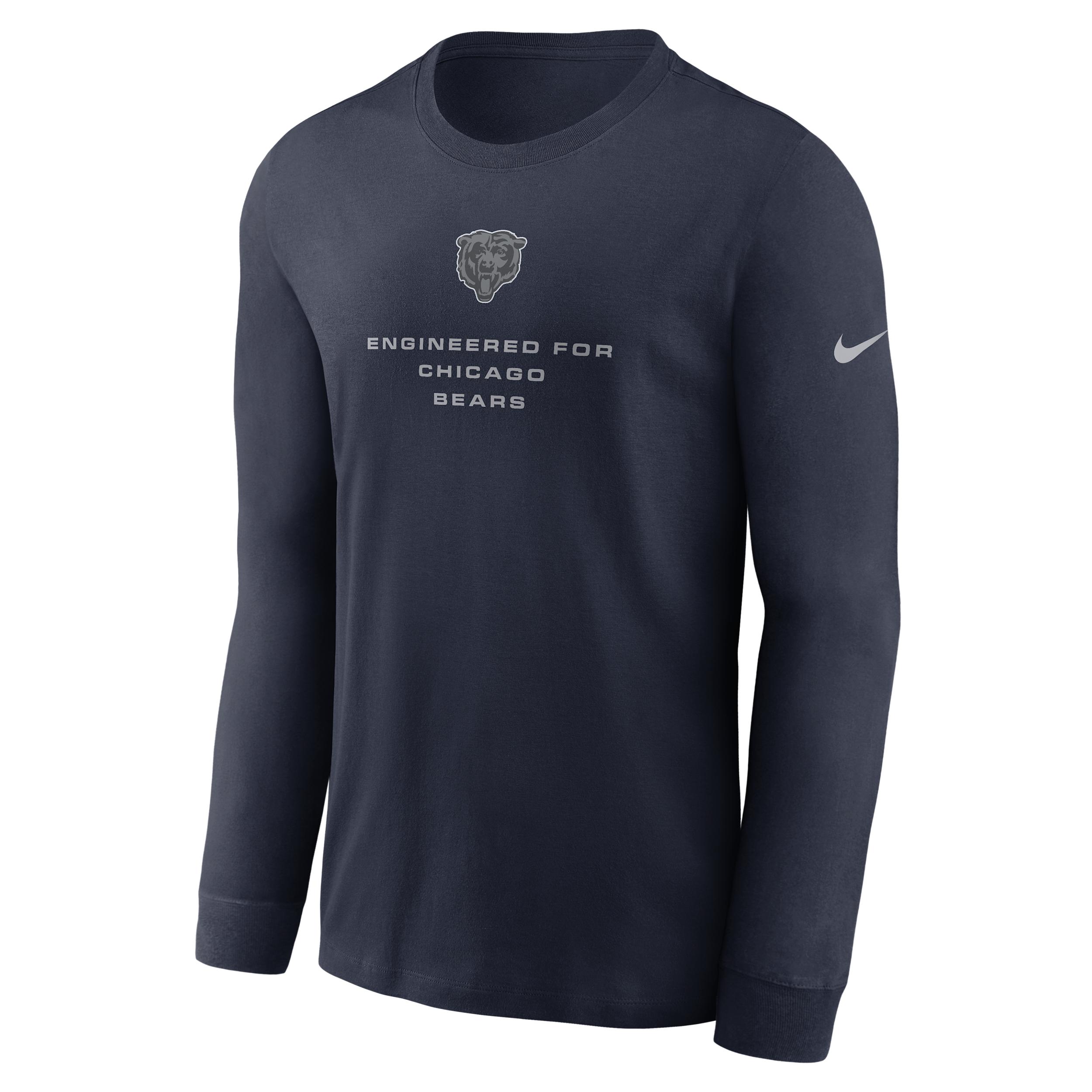 Chicago Bears Team Issue Nike Men's Dri-FIT NFL Long-Sleeve T-Shirt by NIKE