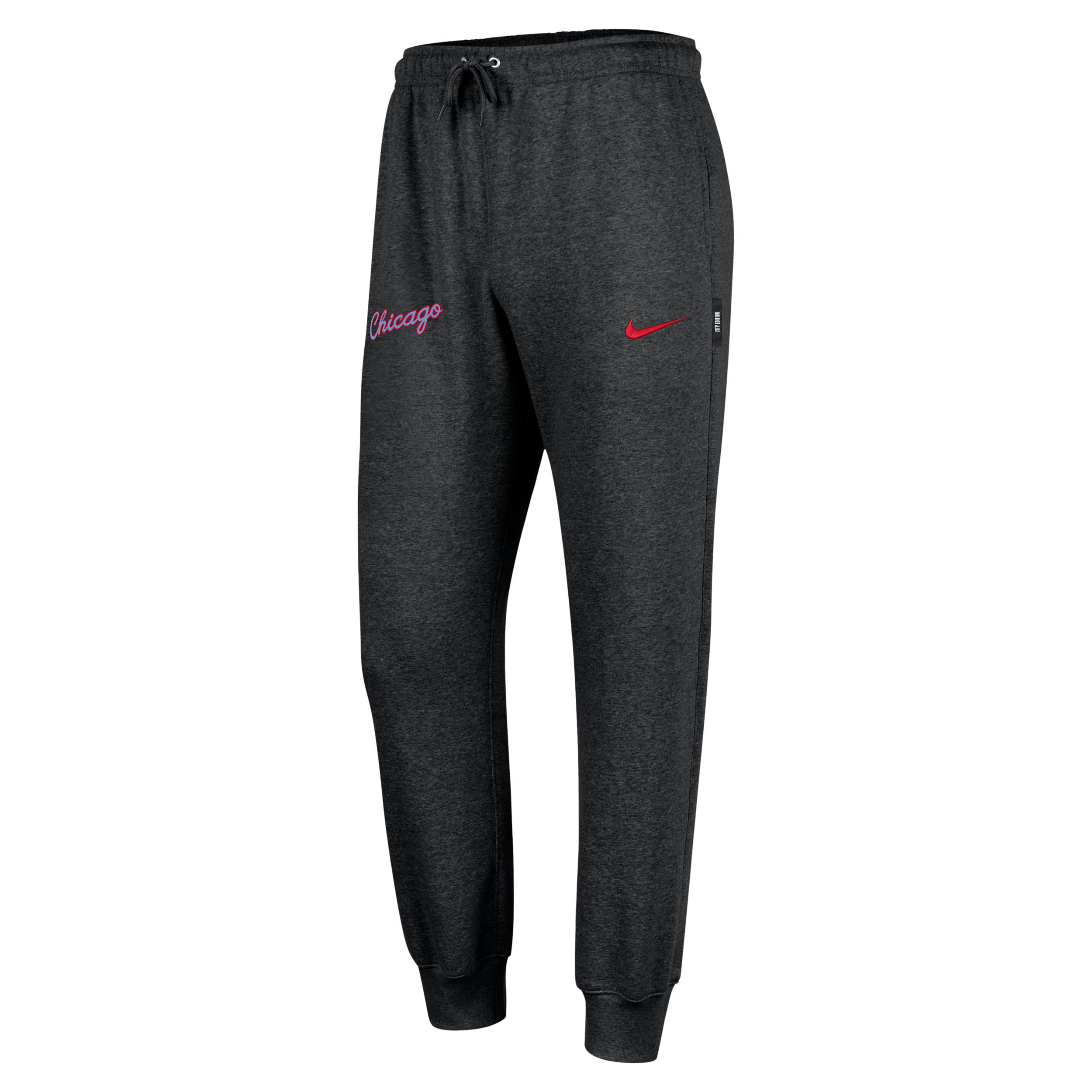 Chicago Bulls City Edition Nike Men's NBA Club Fleece Jogger Pantsin Black | HQ5473-010 by NIKE