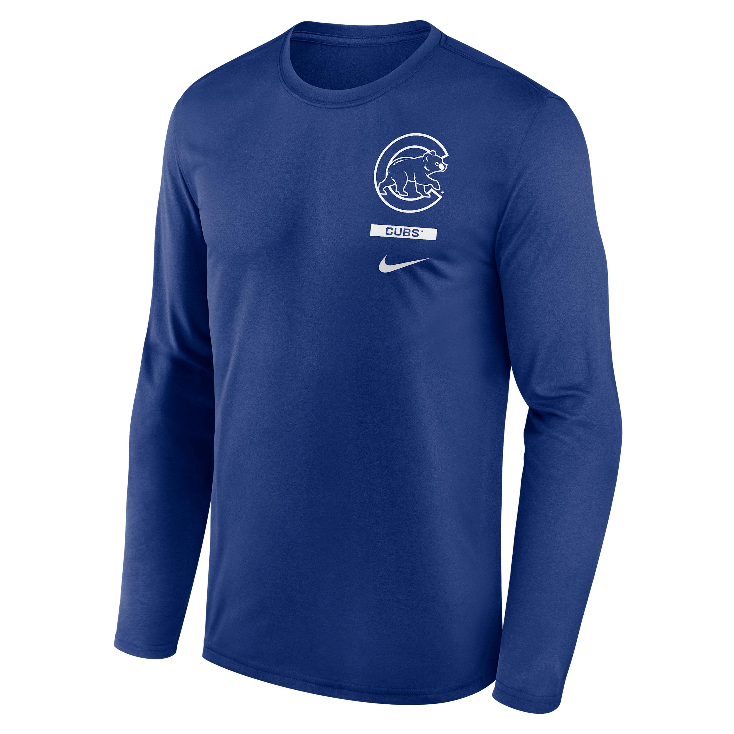Chicago Cubs 2-Hit Legend Nike Men's Dri-FIT MLB Long-Sleeve T-Shirt by NIKE
