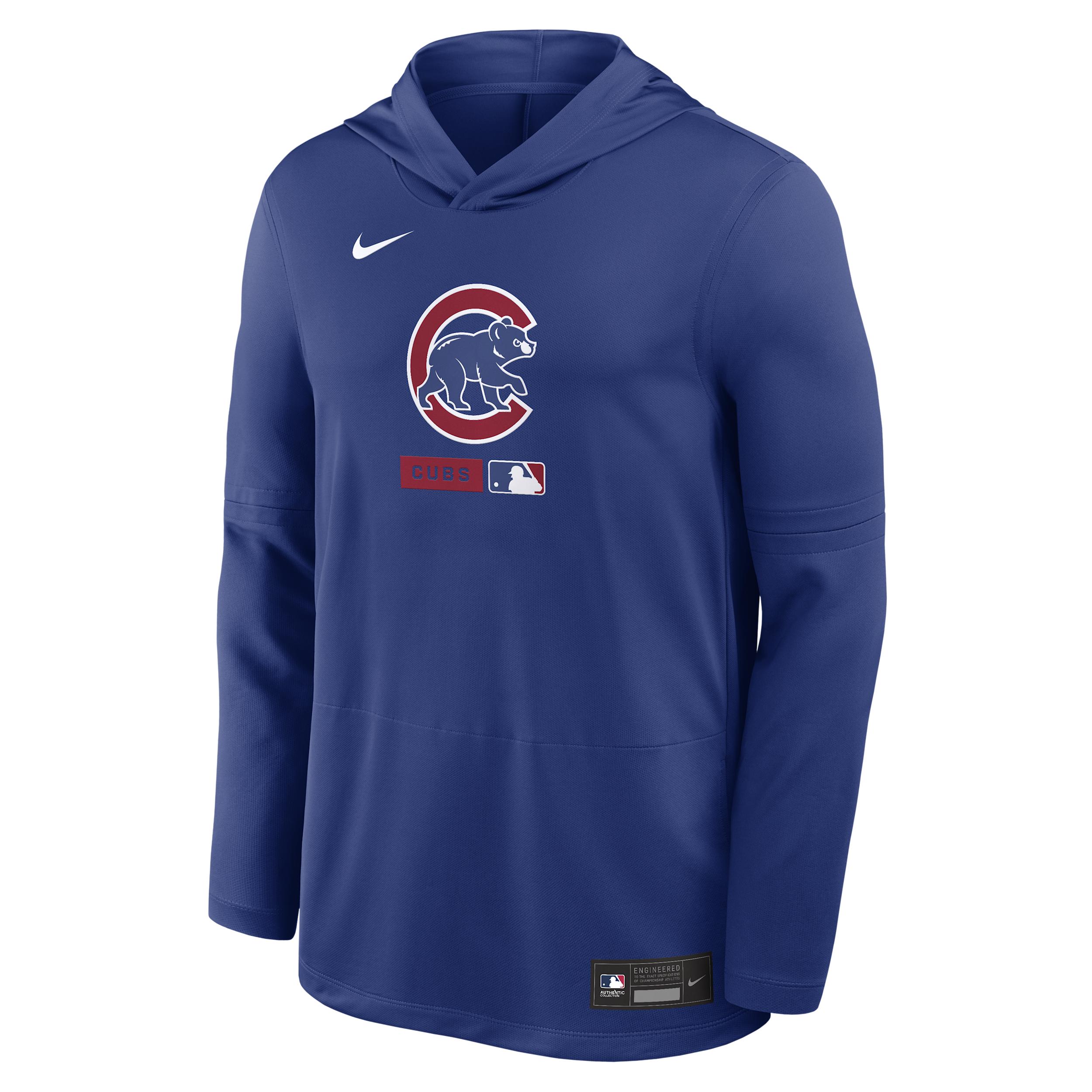 Chicago Cubs Authentic Collection Nike Men's Dri-FIT MLB Long-Sleeve Hooded Top by NIKE