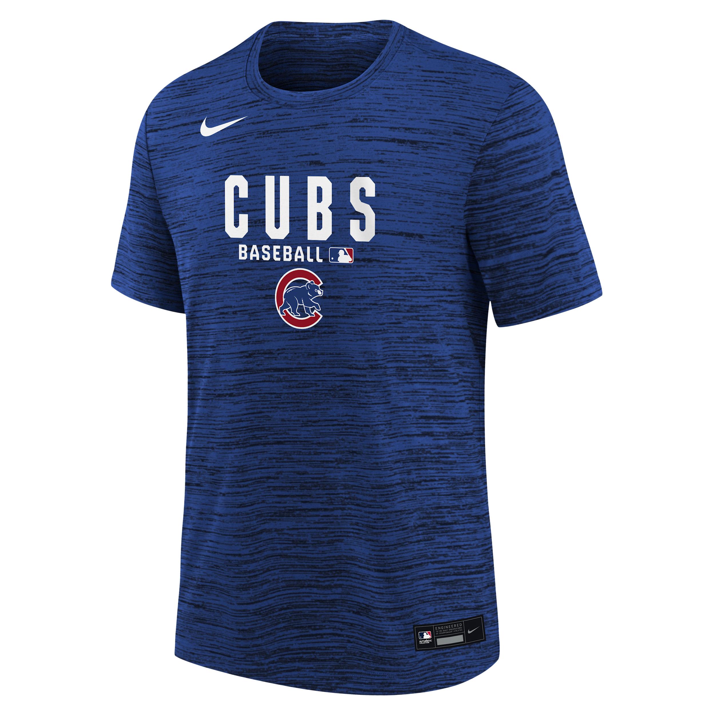 Chicago Cubs Authentic Collection Velocity Big Kids' Nike Dri-FIT MLB T-Shirt by NIKE