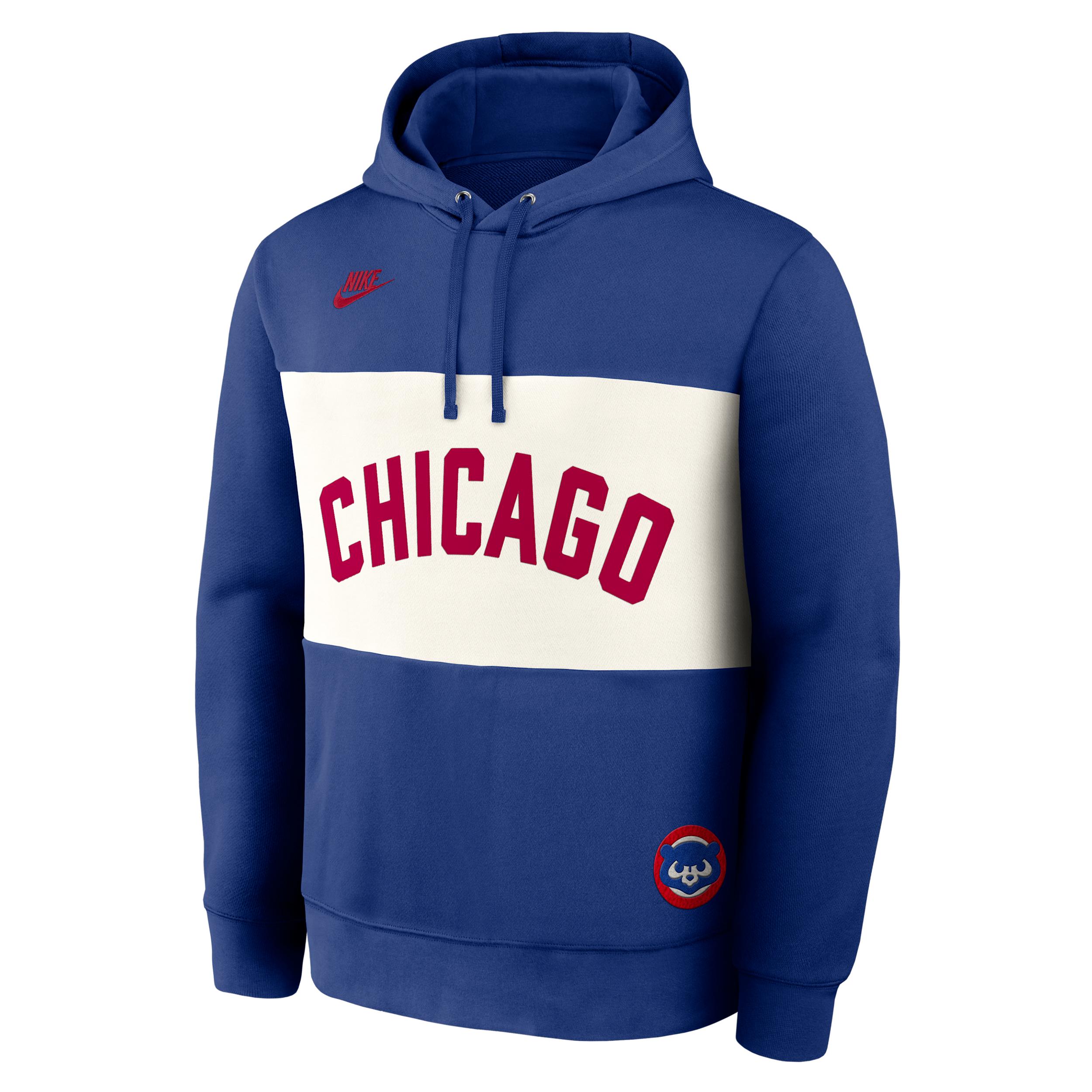 Chicago Cubs Cooperstown Legacy Nike Men's MLB Pullover Hoodie by NIKE