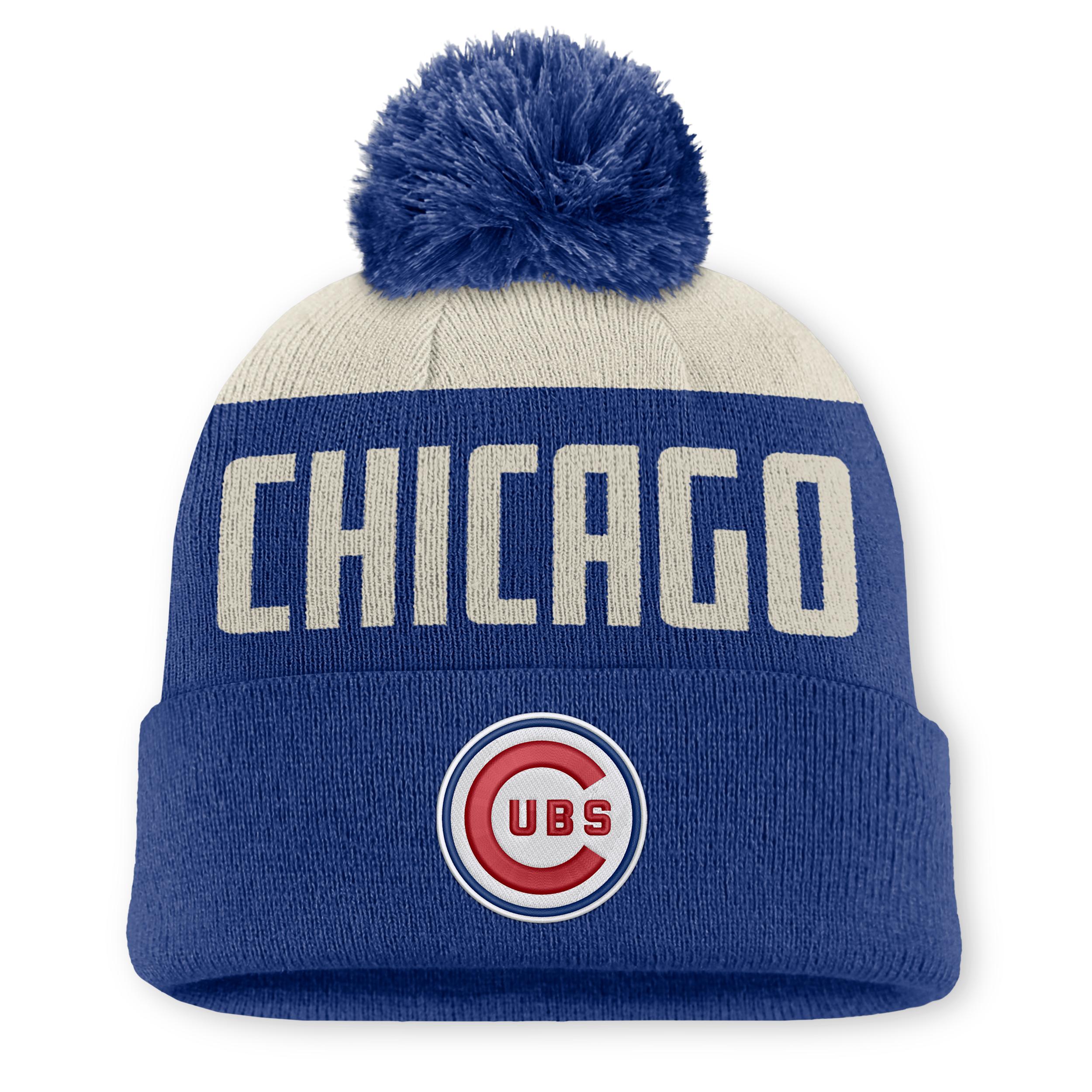 Chicago Cubs Cooperstown Peak Nike Men's MLB Cuffed Pom Beanie by NIKE