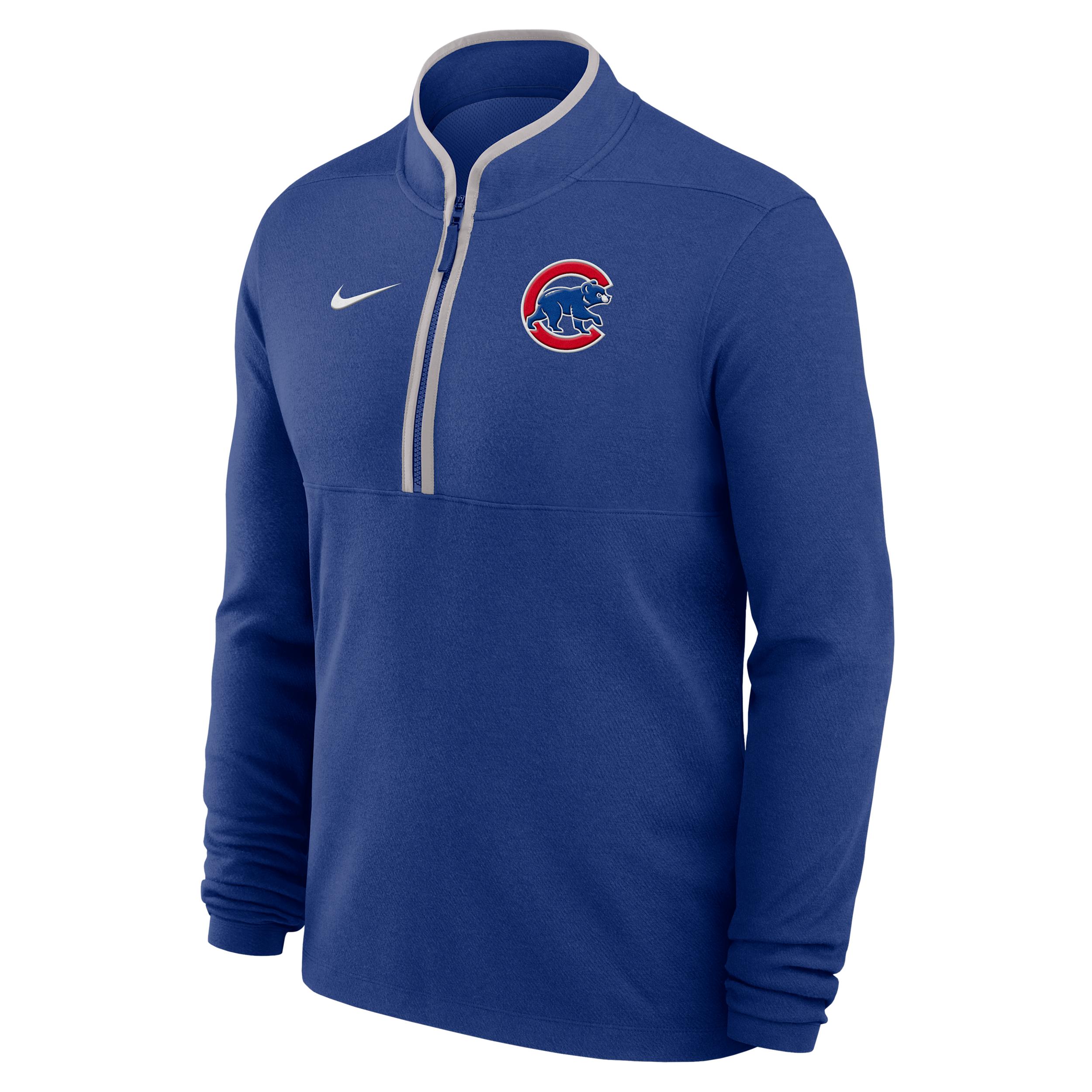 Chicago Cubs Victory Nike Men's Dri-FIT MLB 1/2-Zip Long-Sleeve Top by NIKE