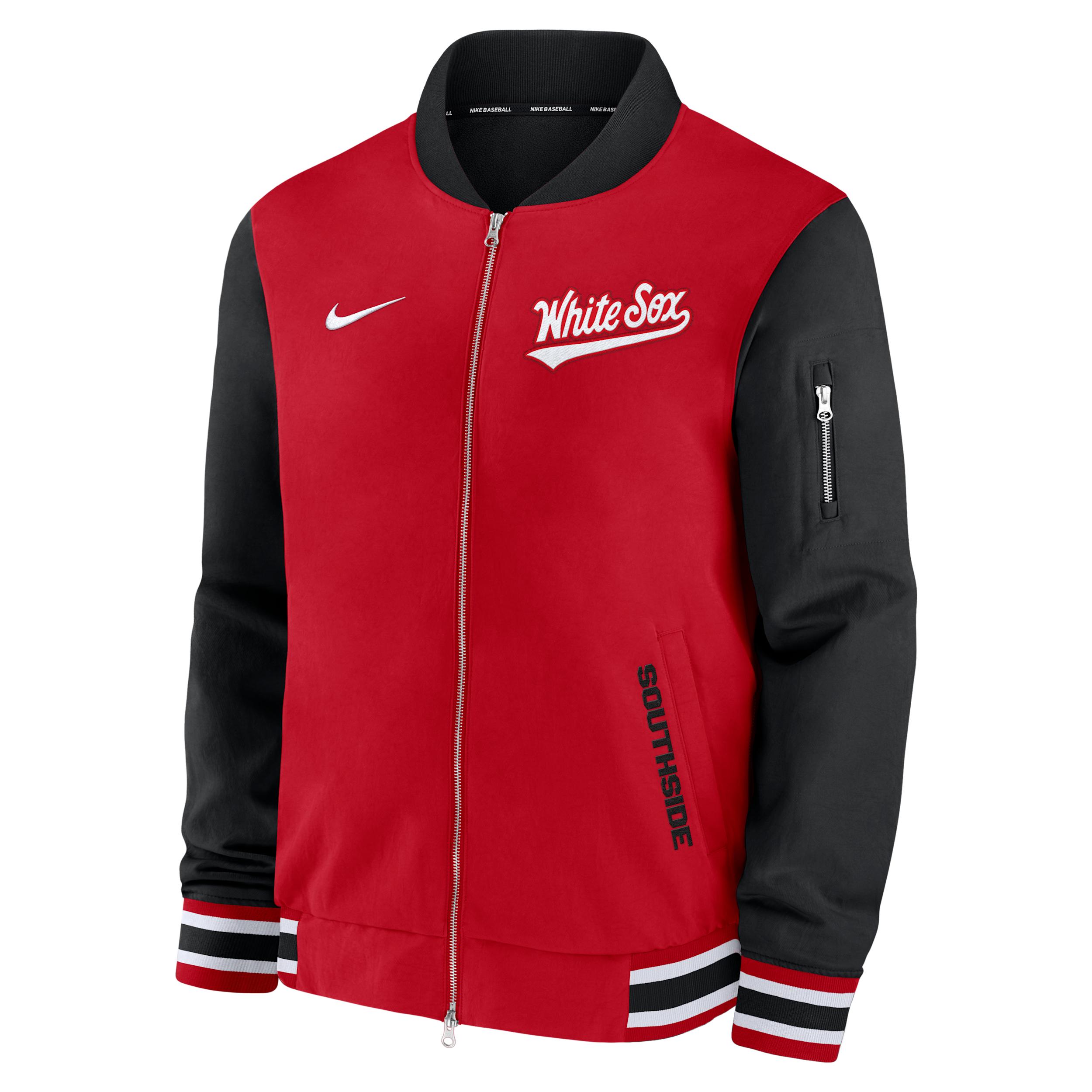 Chicago White Sox Authentic Collection City Connect Nike Men's MLB Full-Zip Bomber Jacket by NIKE