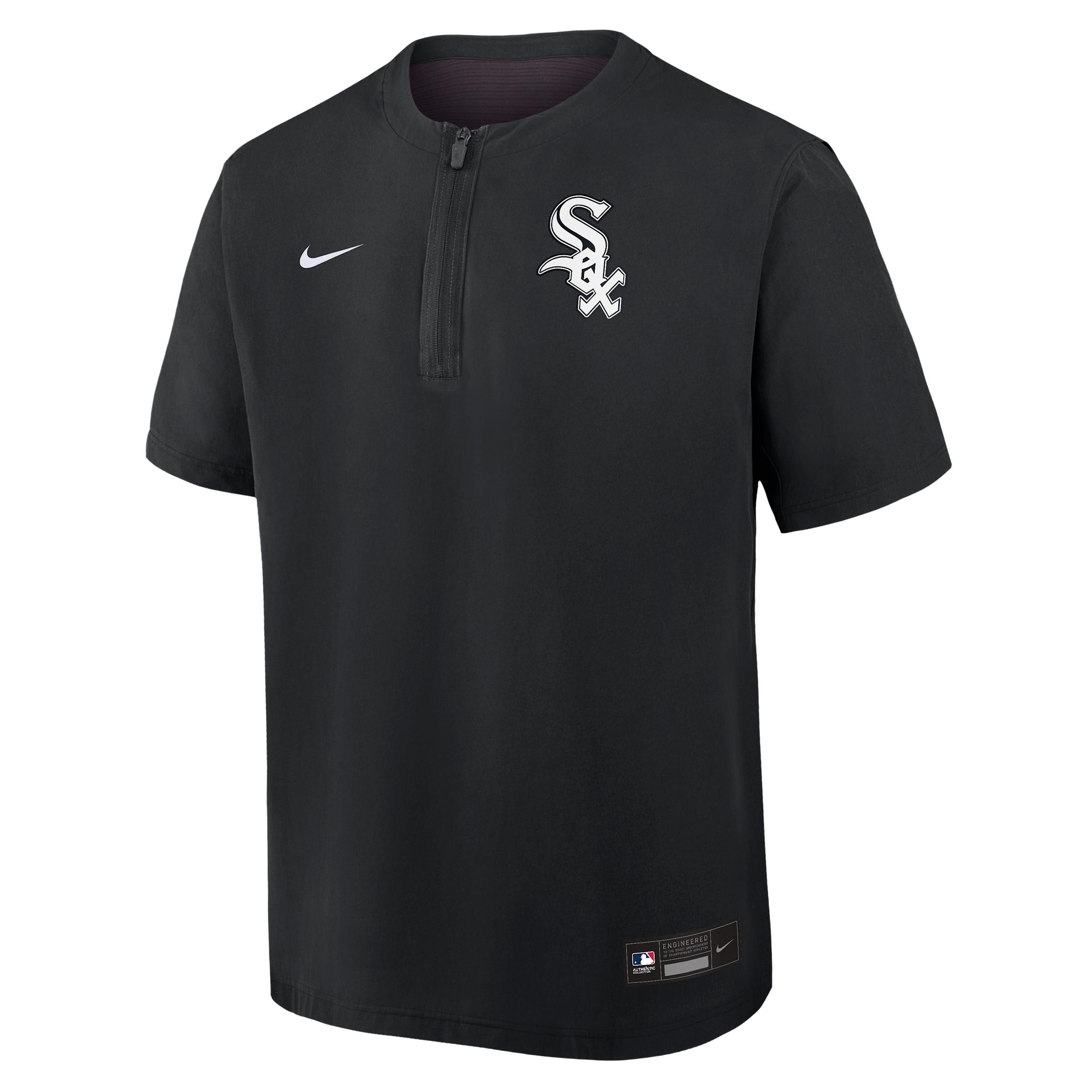 Chicago White Sox Authentic Collection Nike Men's Dri-FIT MLB 1/4-Zip Short-Sleeve Windshirt by NIKE