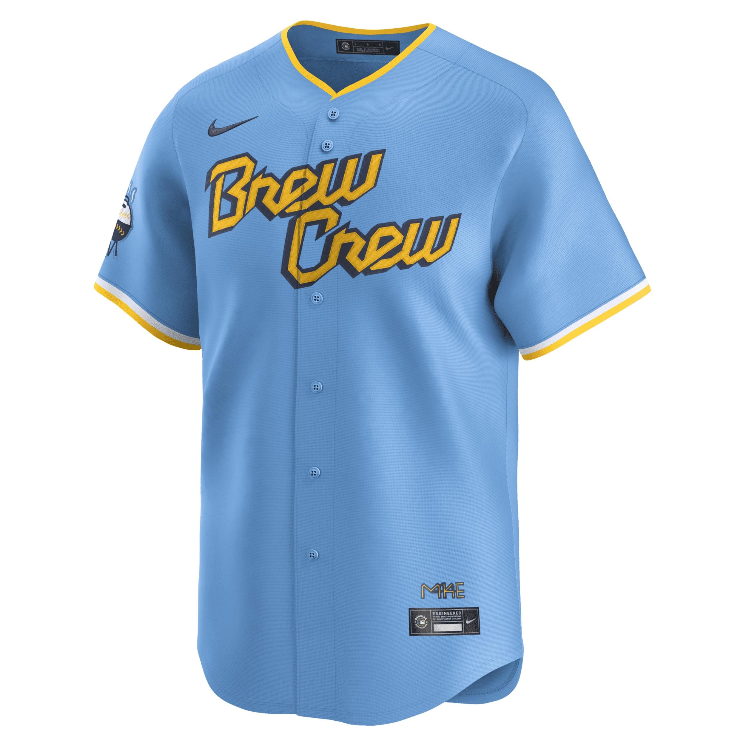 Christian Yelich Milwaukee Brewers City Connect Nike Men's Dri-FIT ADV MLB Limited Jersey by NIKE